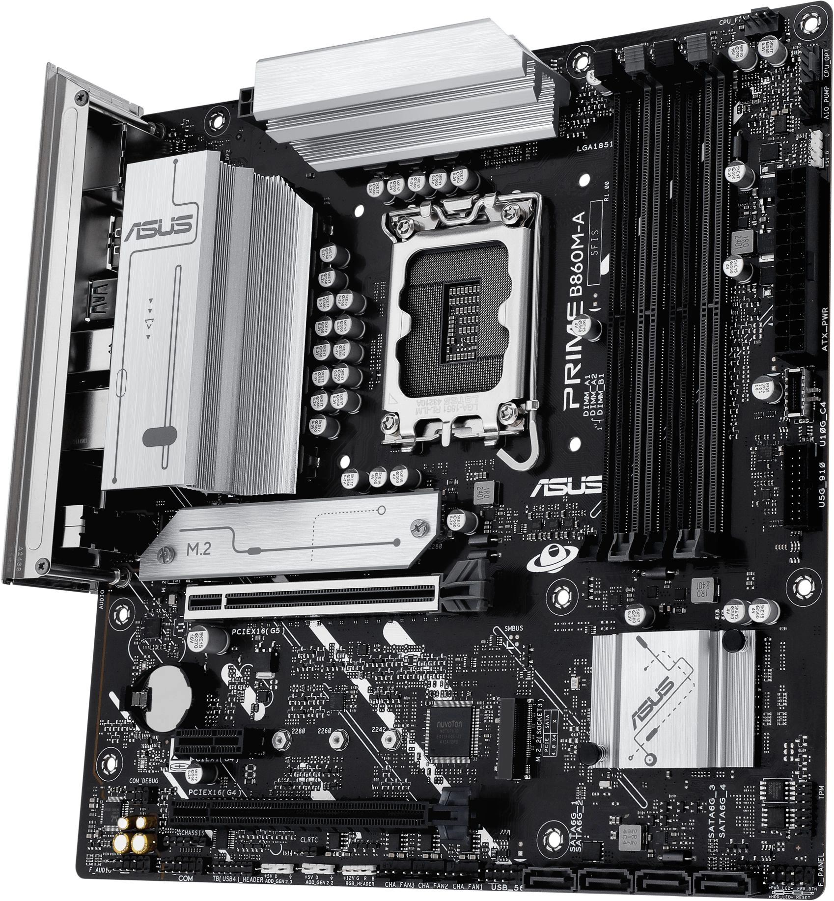 Материнская плата Asus PRIME B860M-A-CSM Soc-1851 Intel B860 4xDDR5 mATX AC`97 8ch(7.1) 2.5Gg RAID+HDMI+DP — изображение 6