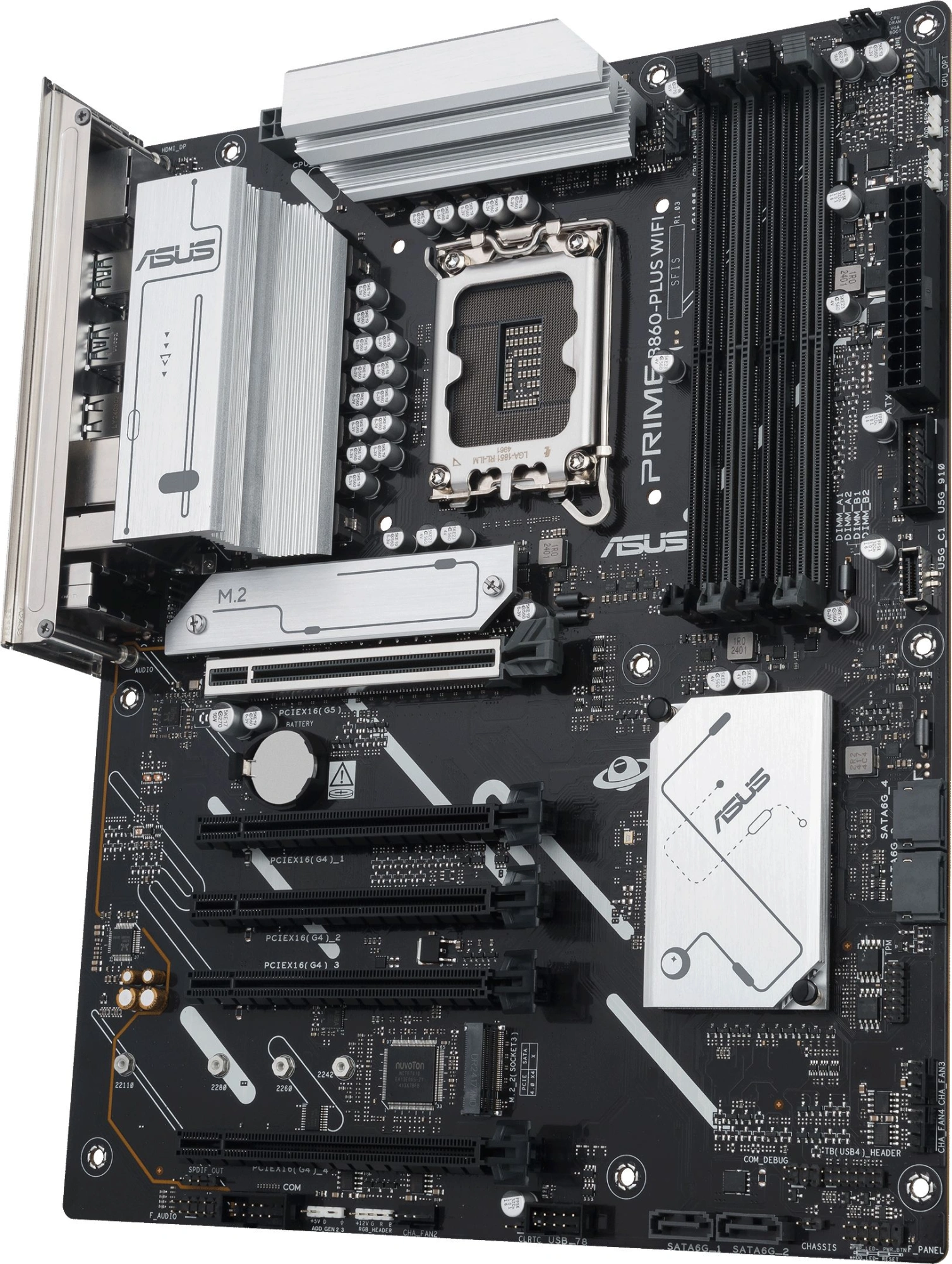 Материнская плата Asus PRIME B860-PLUS WIFI Soc-1851 Intel B860 4xDDR5 ATX AC`97 8ch(7.1) 2.5Gg RAID+HDMI+DP — изображение 6
