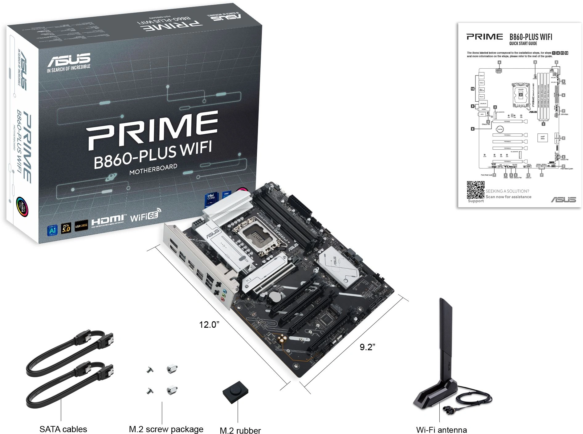 Материнская плата Asus PRIME B860-PLUS WIFI Soc-1851 Intel B860 4xDDR5 ATX AC`97 8ch(7.1) 2.5Gg RAID+HDMI+DP — изображение 7