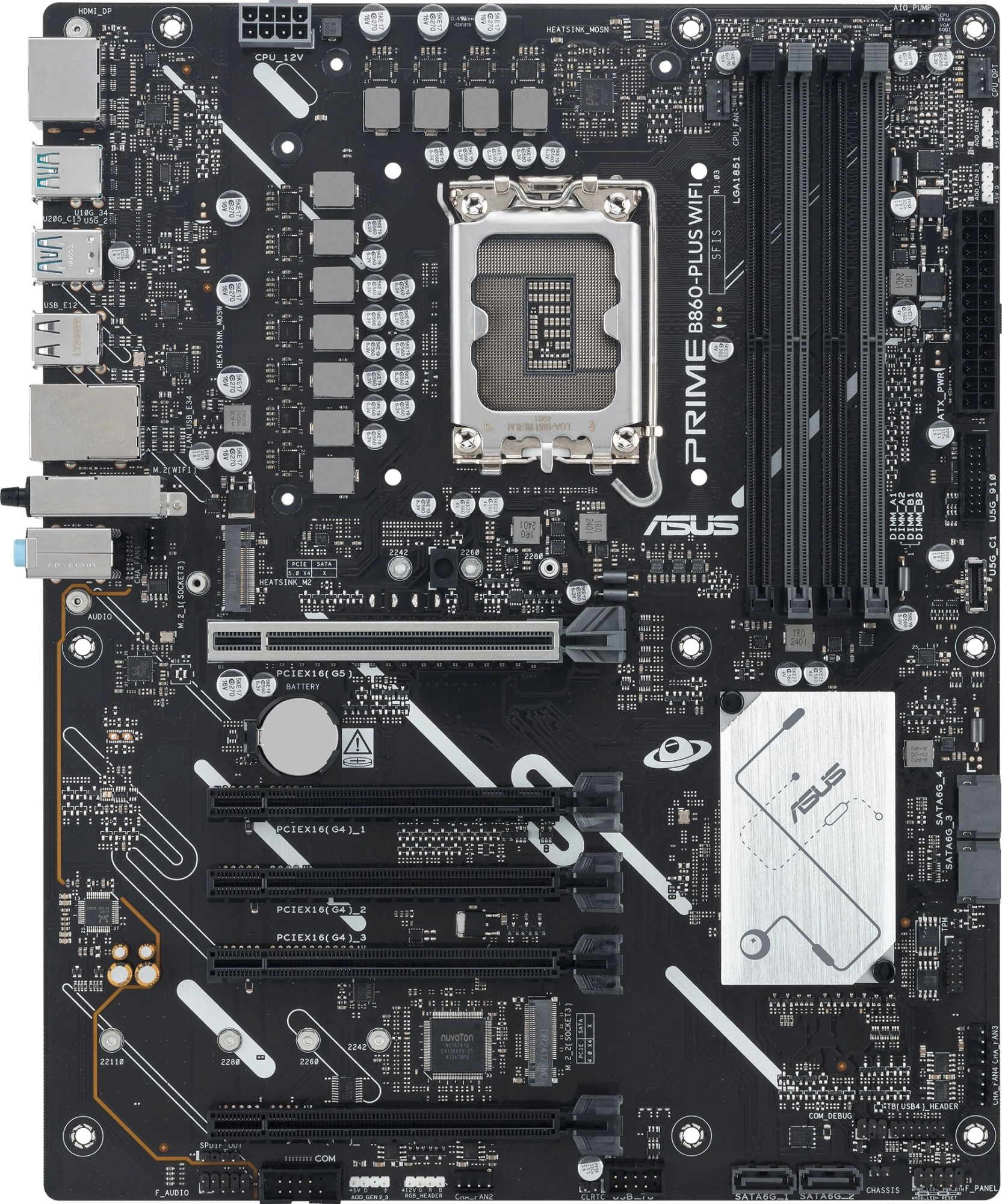 Материнская плата Asus PRIME B860-PLUS WIFI Soc-1851 Intel B860 4xDDR5 ATX AC`97 8ch(7.1) 2.5Gg RAID+HDMI+DP — изображение 10