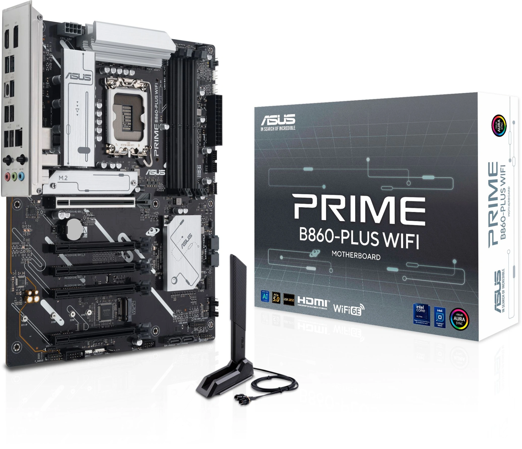 Материнская плата Asus PRIME B860-PLUS WIFI Soc-1851 Intel B860 4xDDR5 ATX AC`97 8ch(7.1) 2.5Gg RAID+HDMI+DP — изображение 2