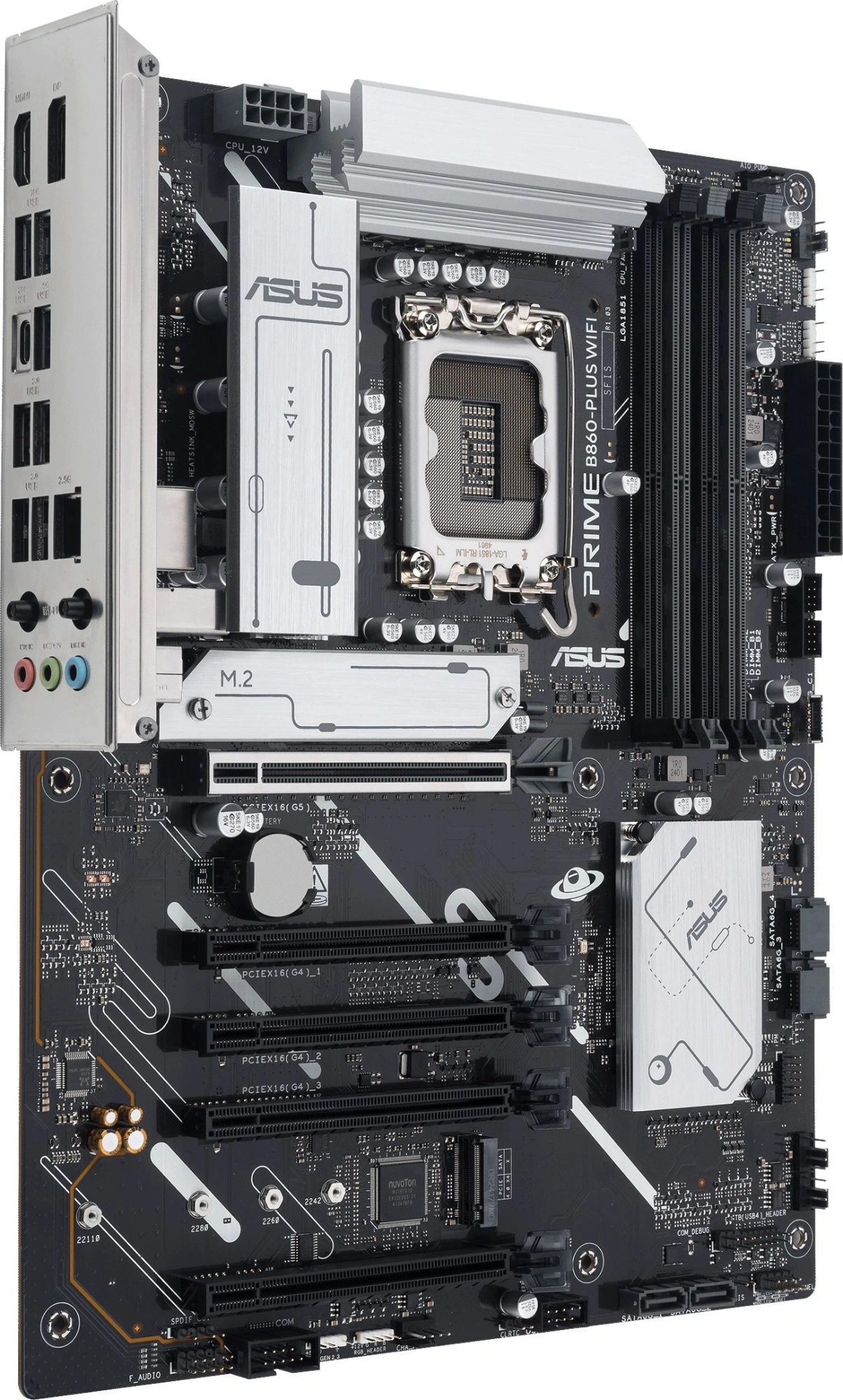 Материнская плата Asus PRIME B860-PLUS WIFI Soc-1851 Intel B860 4xDDR5 ATX AC`97 8ch(7.1) 2.5Gg RAID+HDMI+DP — изображение 4