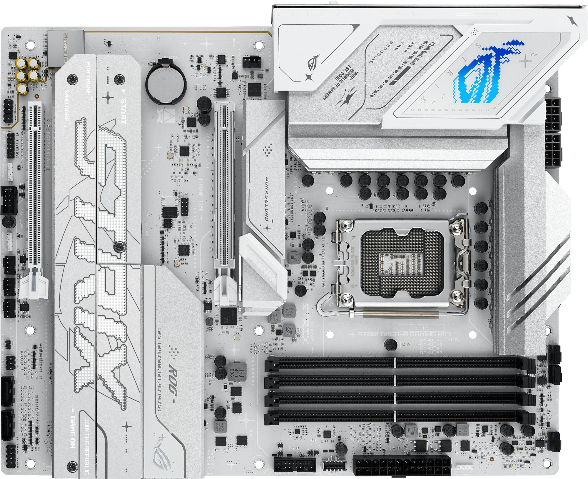 Материнская плата Asus ROG STRIX B860-A GAMING WIFI Soc-1851 Intel B860 4xDDR5 ATX AC`97 8ch(7.1) 2.5Gg RAID+HDMI+DP