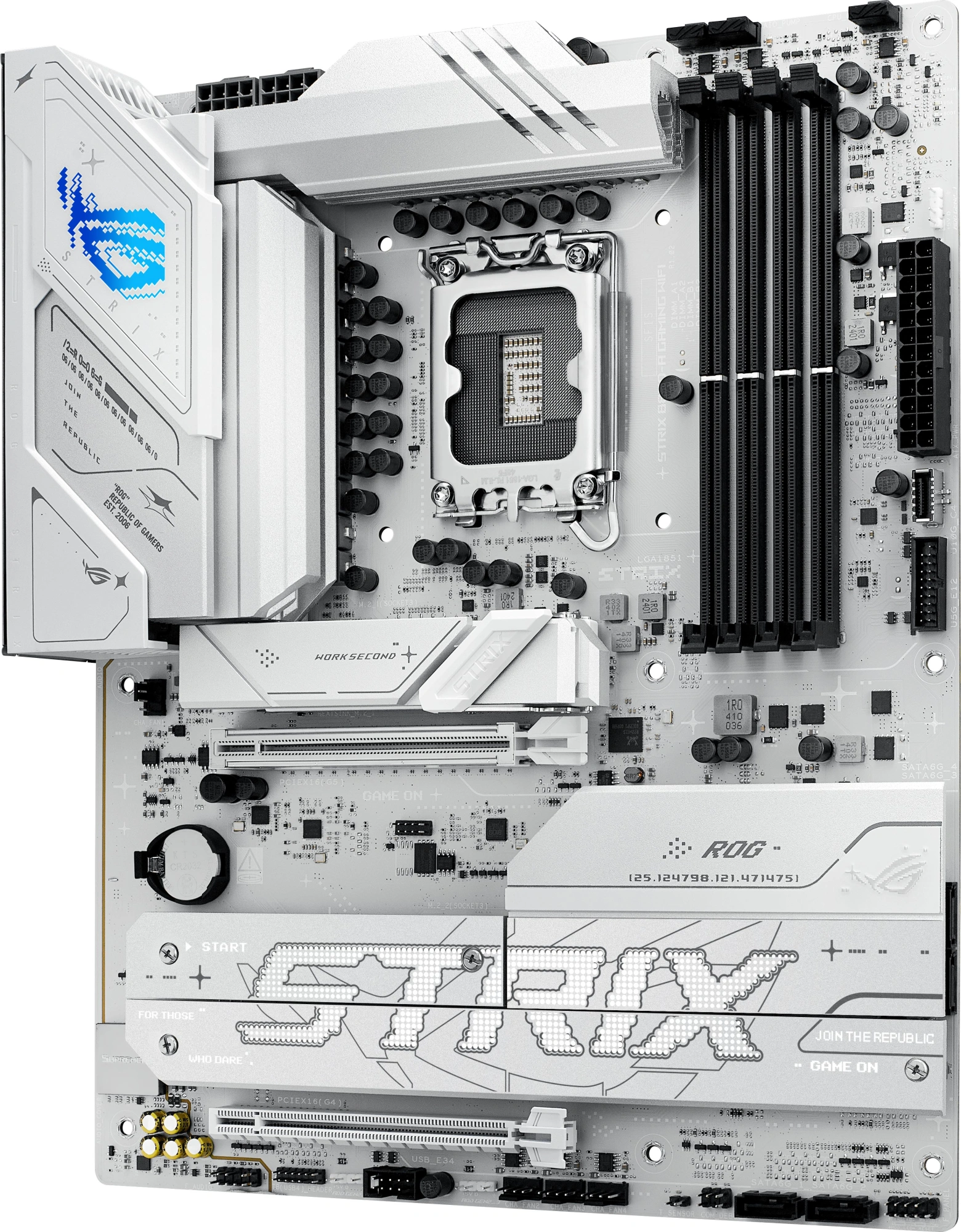 Материнская плата Asus ROG STRIX B860-A GAMING WIFI Soc-1851 Intel B860 4xDDR5 ATX AC`97 8ch(7.1) 2.5Gg RAID+HDMI+DP — изображение 2