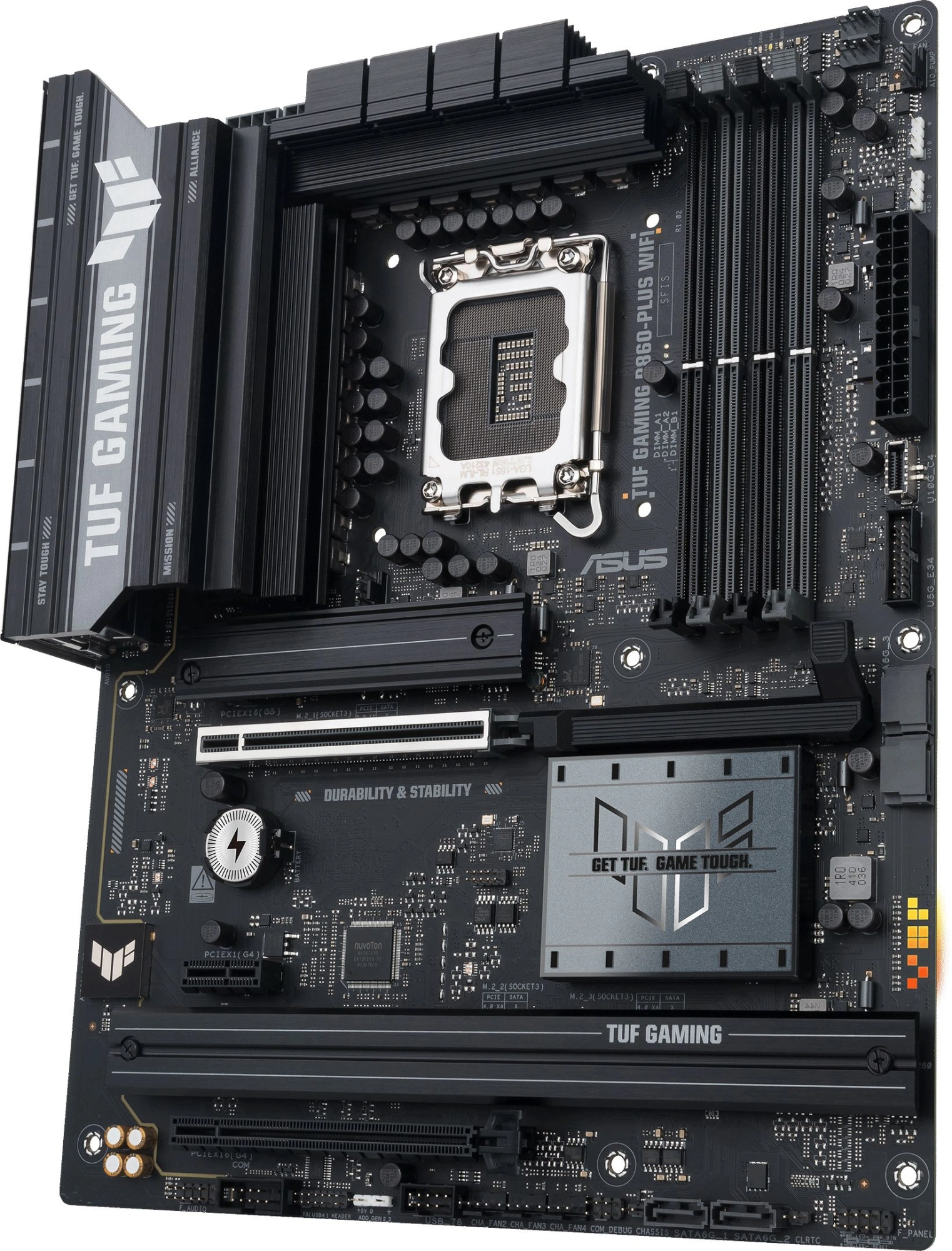 Материнская плата Asus TUF GAMING B860-PLUS WIFI Soc-1851 Intel B860 4xDDR5 ATX AC`97 8ch(7.1) 2.5Gg RAID+HDMI+DP — изображение 4