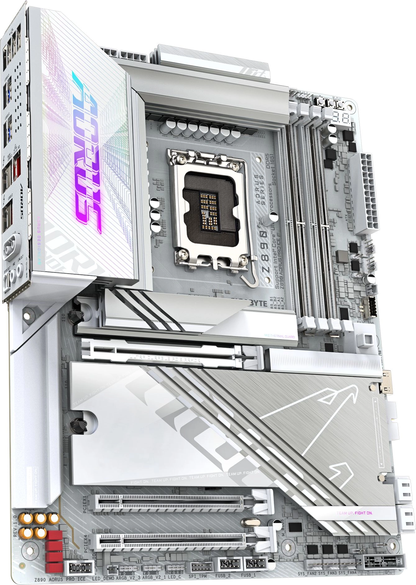 Материнская плата Gigabyte Z890 AORUS PRO ICE Soc-1851 Intel Z890 4xDDR5 ATX AC`97 8ch(7.1) 5Gigabit RAID — изображение 2
