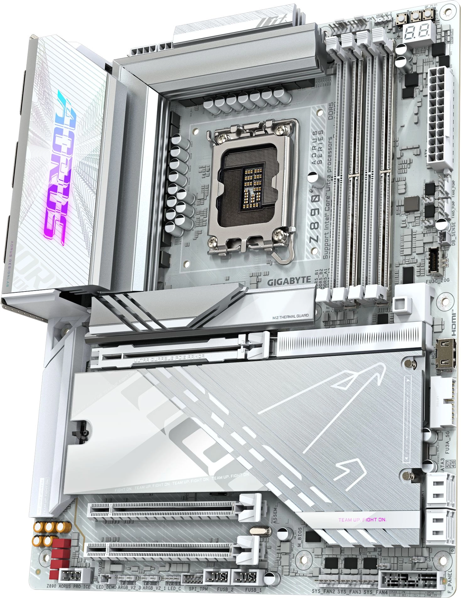 Материнская плата Gigabyte Z890 AORUS PRO ICE Soc-1851 Intel Z890 4xDDR5 ATX AC`97 8ch(7.1) 5Gigabit RAID — изображение 3