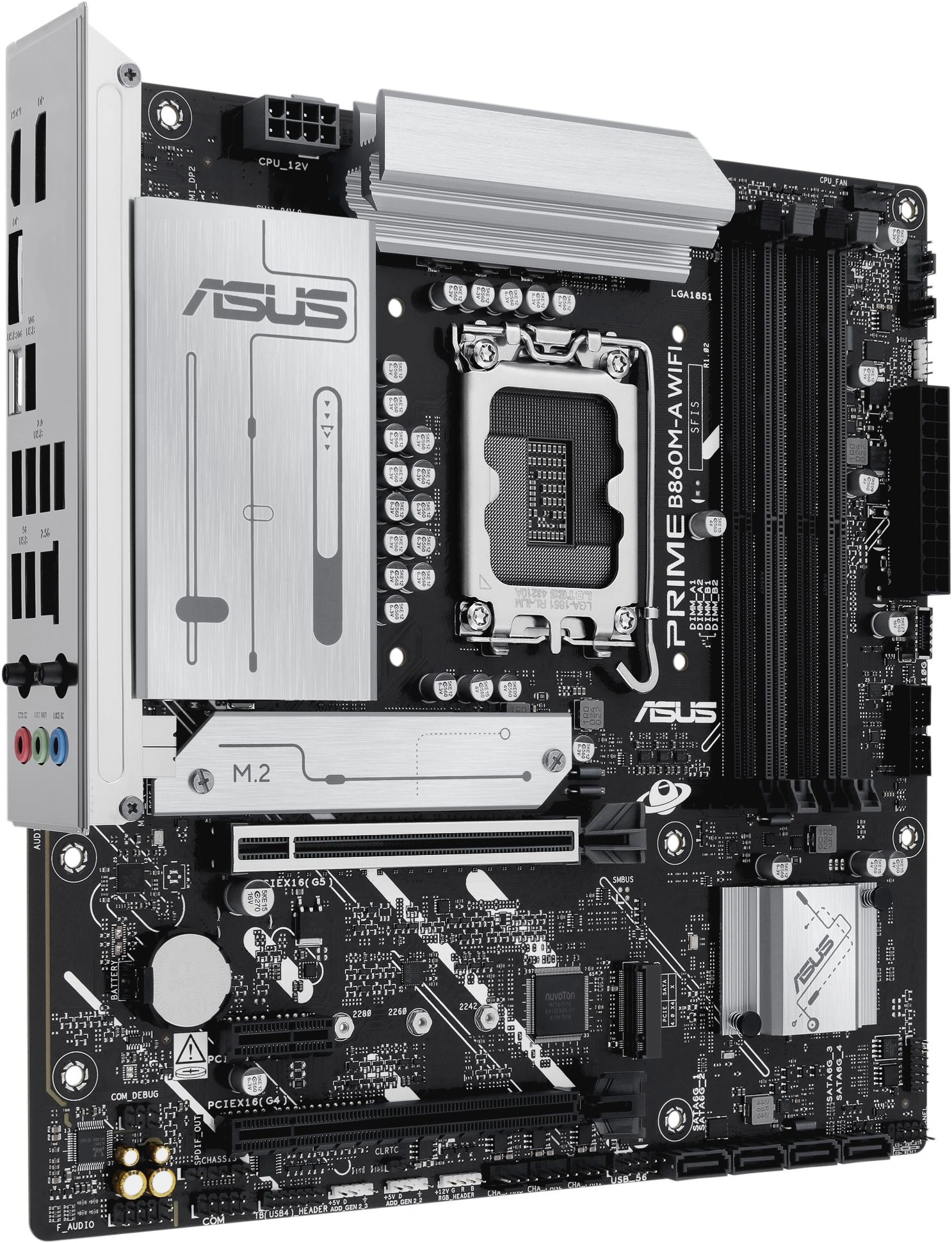 Материнская плата Asus PRIME B860M-A WIFI Soc-1851 Intel B860 4xDDR5 mATX AC`97 8ch(7.1) 2.5Gg RAID+HDMI+DP — изображение 5