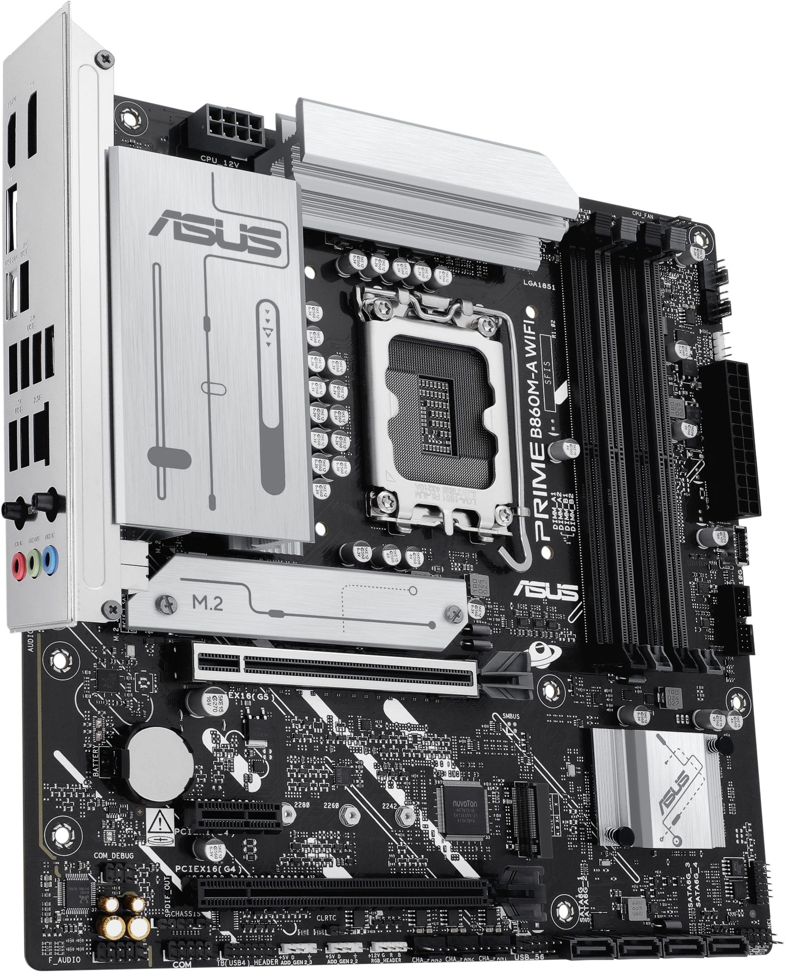 Материнская плата Asus PRIME B860M-A WIFI Soc-1851 Intel B860 4xDDR5 mATX AC`97 8ch(7.1) 2.5Gg RAID+HDMI+DP — изображение 6