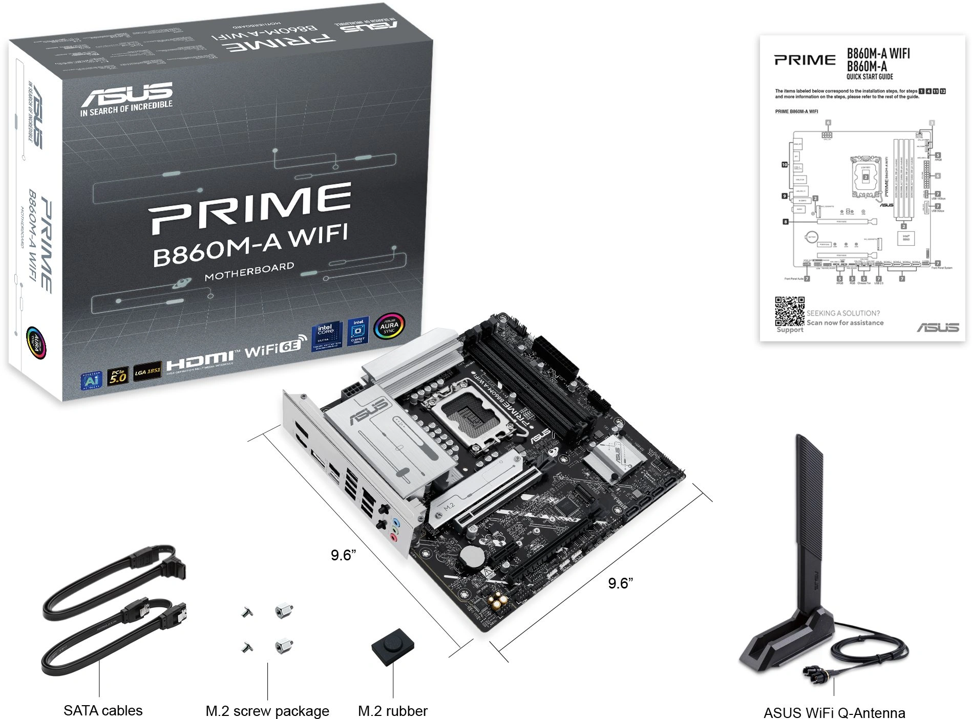 Материнская плата Asus PRIME B860M-A WIFI Soc-1851 Intel B860 4xDDR5 mATX AC`97 8ch(7.1) 2.5Gg RAID+HDMI+DP — изображение 8