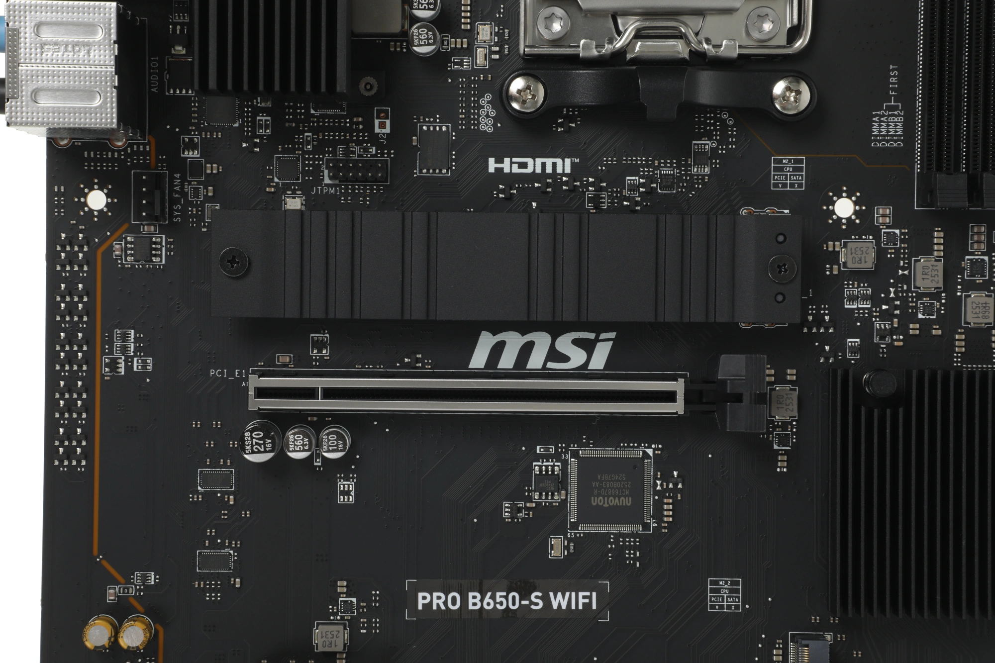 Материнская плата MSI PRO B650-S WIFI Socket AM5 AMD B650 4xDDR5 ATX AC`97 8ch(7.1) 2.5Gg RAID+HDMI+DP — изображение 5
