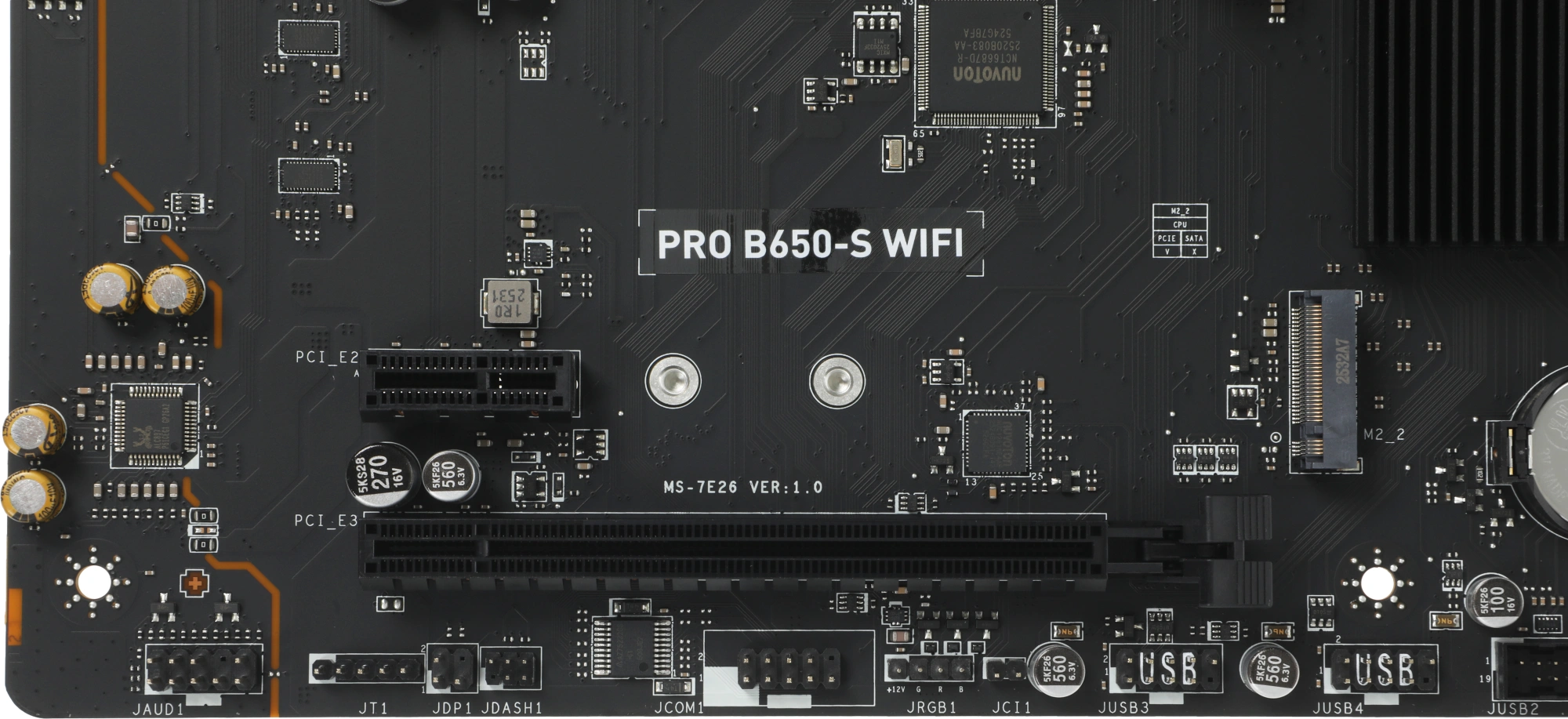 Материнская плата MSI PRO B650-S WIFI Socket AM5 AMD B650 4xDDR5 ATX AC`97 8ch(7.1) 2.5Gg RAID+HDMI+DP — изображение 6
