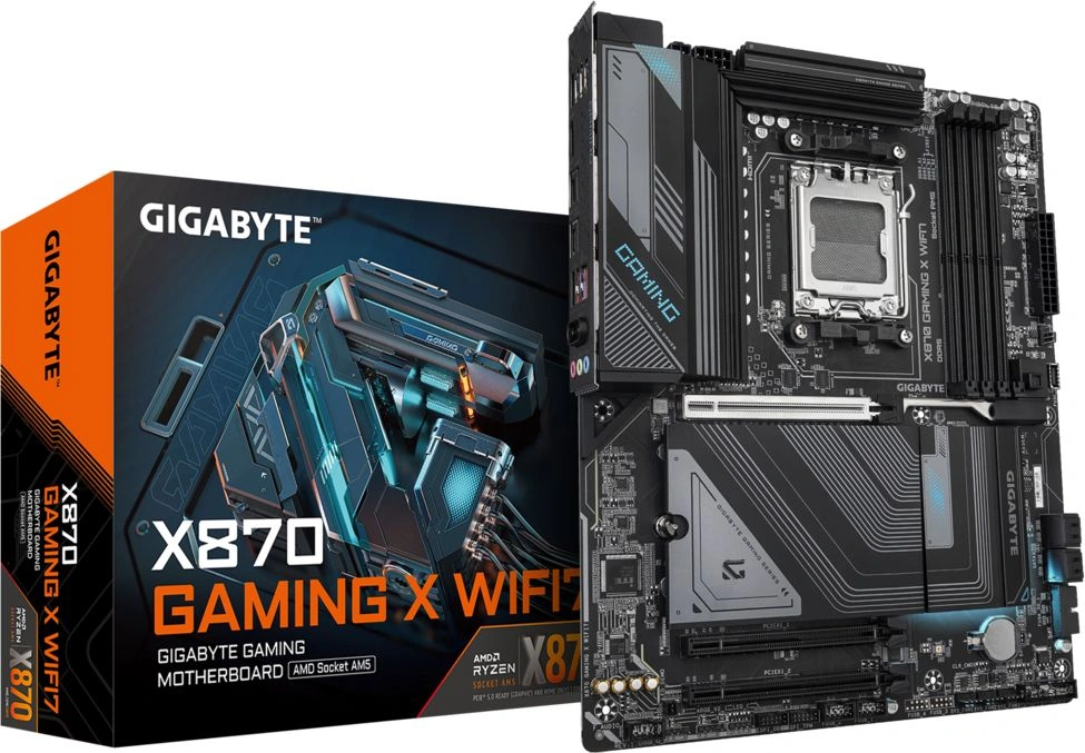 Материнская плата Gigabyte X870 GAMING X WIFI7 Socket AM5 AMD X870 4xDDR5 ATX AC`97 8ch(7.1) 2.5Gg RAID+HDMI