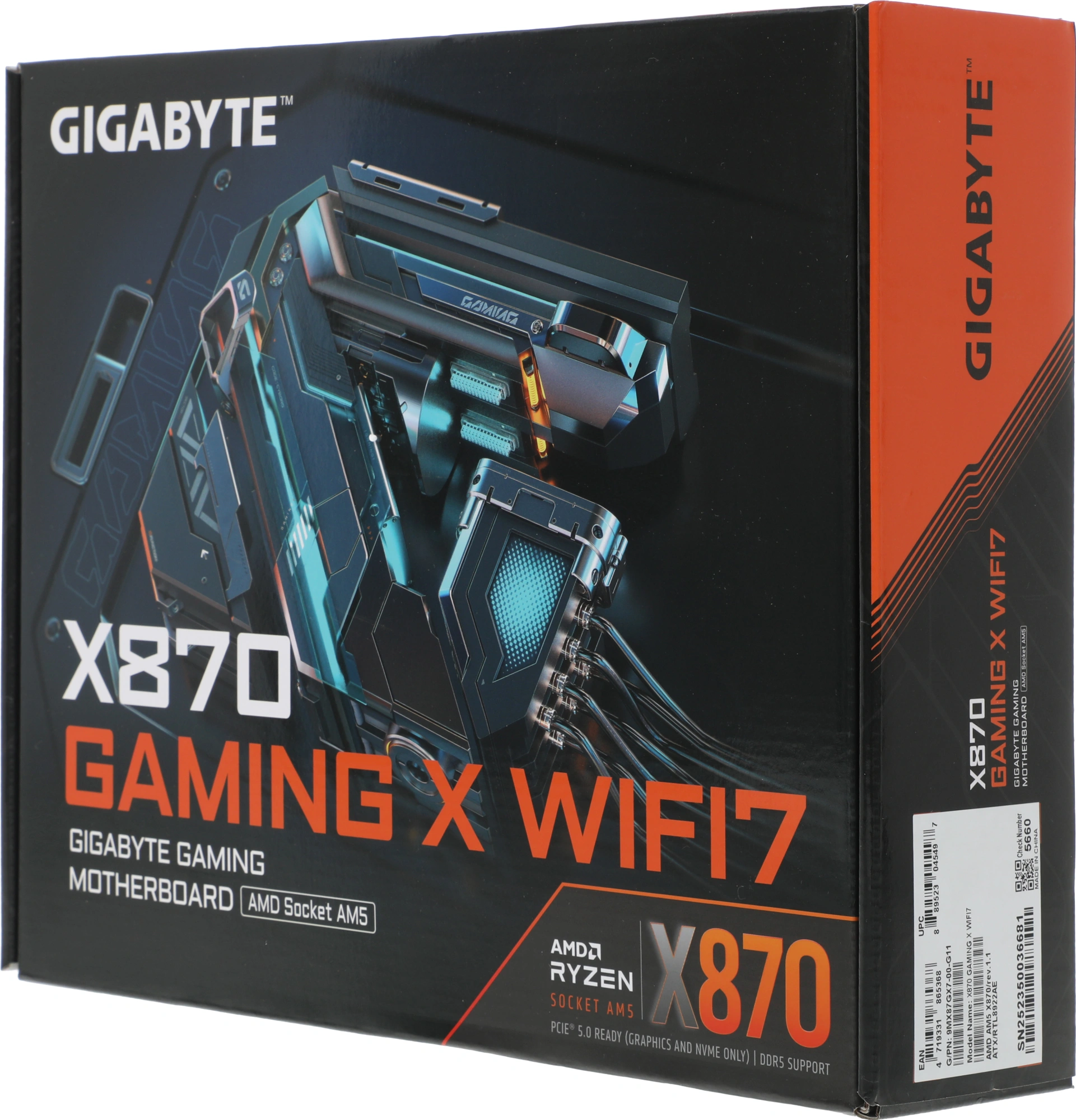 Материнская плата Gigabyte X870 GAMING X WIFI7 Socket AM5 AMD X870 4xDDR5 ATX AC`97 8ch(7.1) 2.5Gg RAID+HDMI — изображение 9