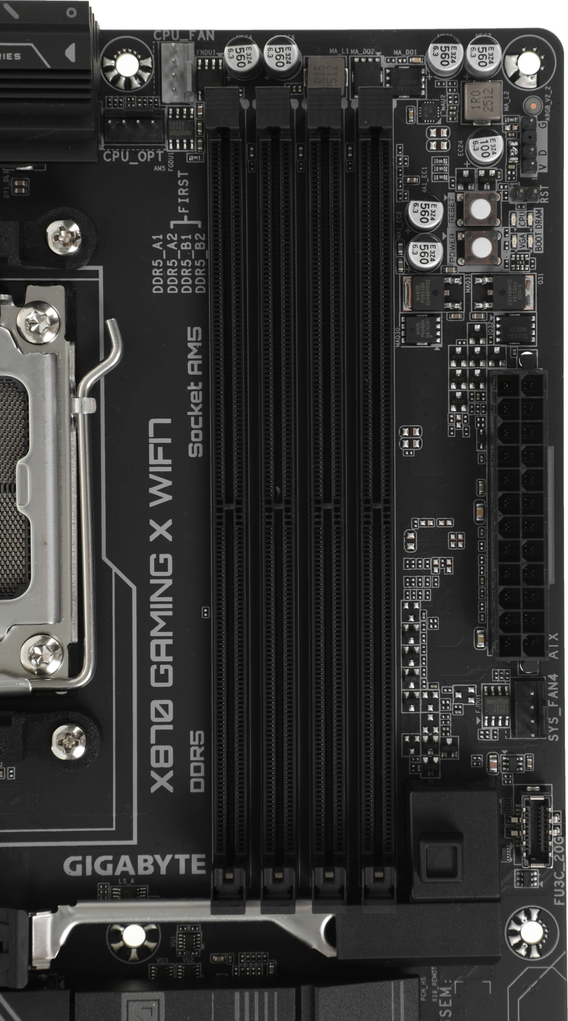 Материнская плата Gigabyte X870 GAMING X WIFI7 Socket AM5 AMD X870 4xDDR5 ATX AC`97 8ch(7.1) 2.5Gg RAID+HDMI — изображение 3