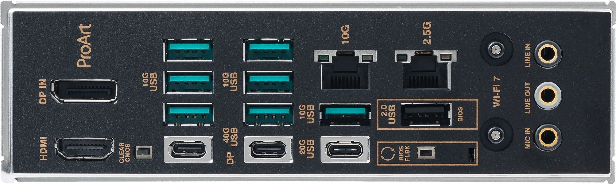 Материнская плата Asus PROART X870E-CREATOR WIFI Socket AM5 AMD X870E 4xDDR5 ATX AC`97 8ch(7.1) 1 x 10Gigabit + 1 x 2.5Gigabit RAID+HDMI+DP — изображение 5