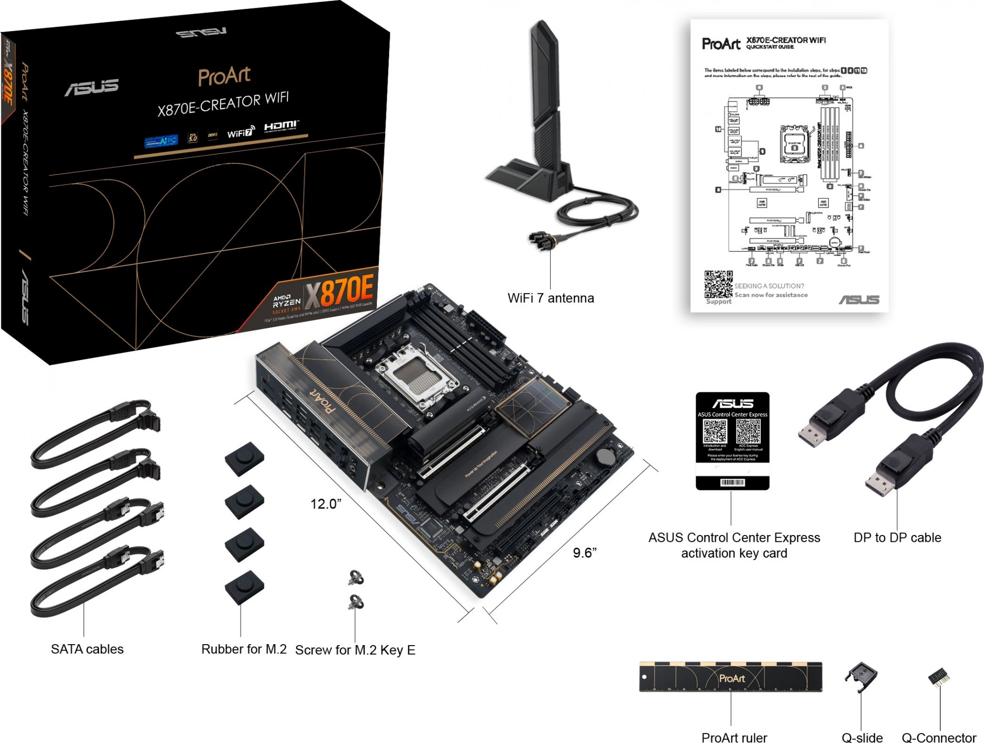 Материнская плата Asus PROART X870E-CREATOR WIFI Socket AM5 AMD X870E 4xDDR5 ATX AC`97 8ch(7.1) 1 x 10Gigabit + 1 x 2.5Gigabit RAID+HDMI+DP — изображение 7