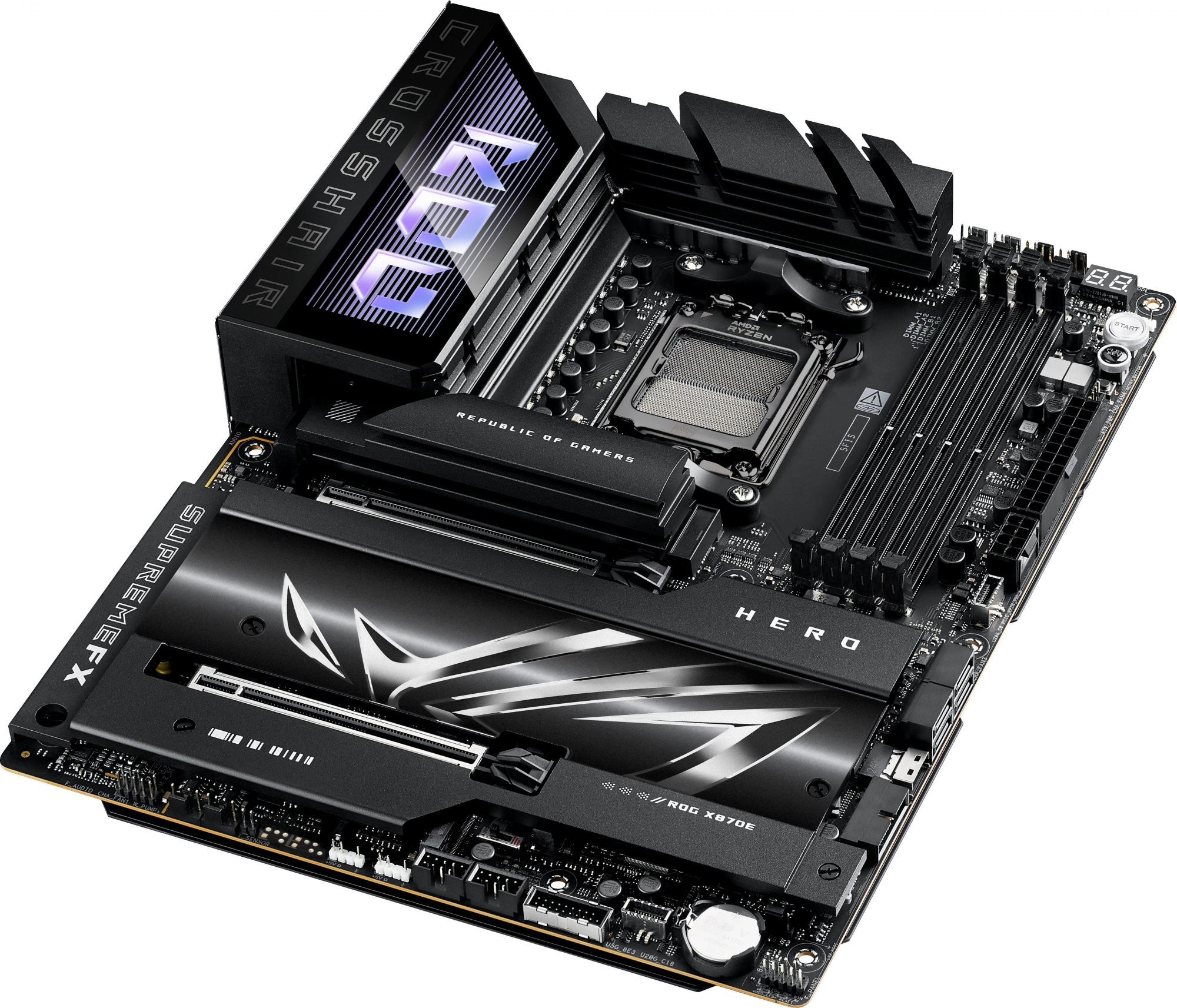Материнская плата Asus ROG CROSSHAIR X870E HERO Socket AM5 AMD X870E 4xDDR5 ATX AC`97 8ch(7.1) 5Gigabit + 2.5Gigabit Ethernet RAID+HDMI — изображение 5