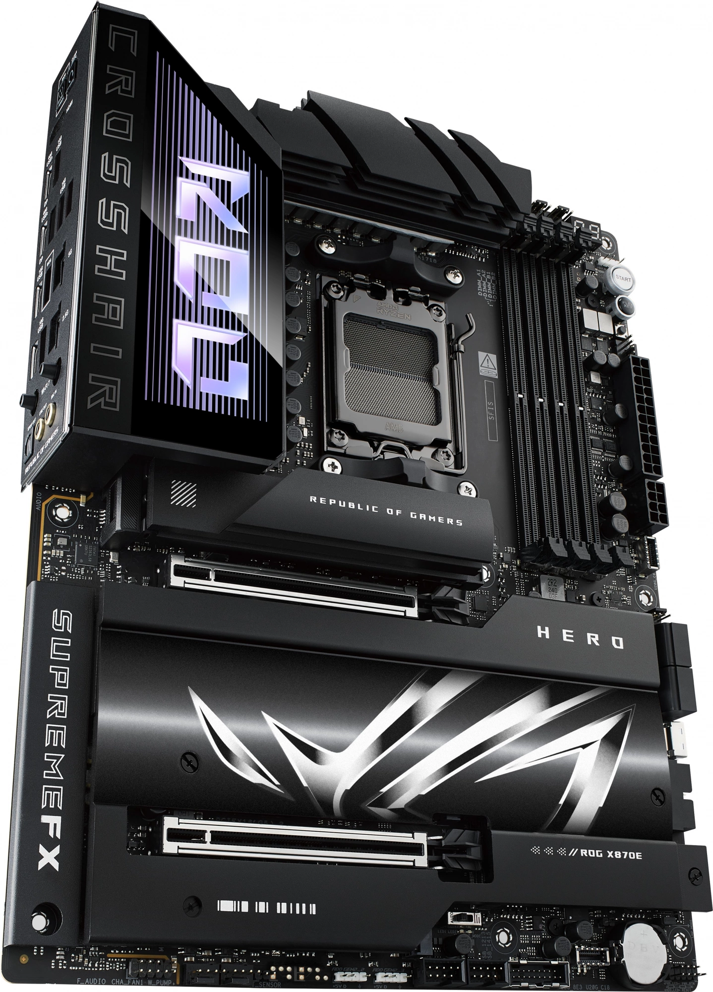 Материнская плата Asus ROG CROSSHAIR X870E HERO Socket AM5 AMD X870E 4xDDR5 ATX AC`97 8ch(7.1) 5Gigabit + 2.5Gigabit Ethernet RAID+HDMI — изображение 6