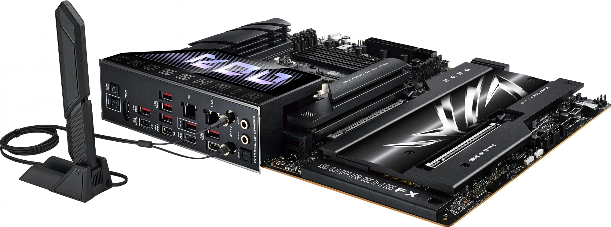 Материнская плата Asus ROG CROSSHAIR X870E HERO Socket AM5 AMD X870E 4xDDR5 ATX AC`97 8ch(7.1) 5Gigabit + 2.5Gigabit Ethernet RAID+HDMI — изображение 9