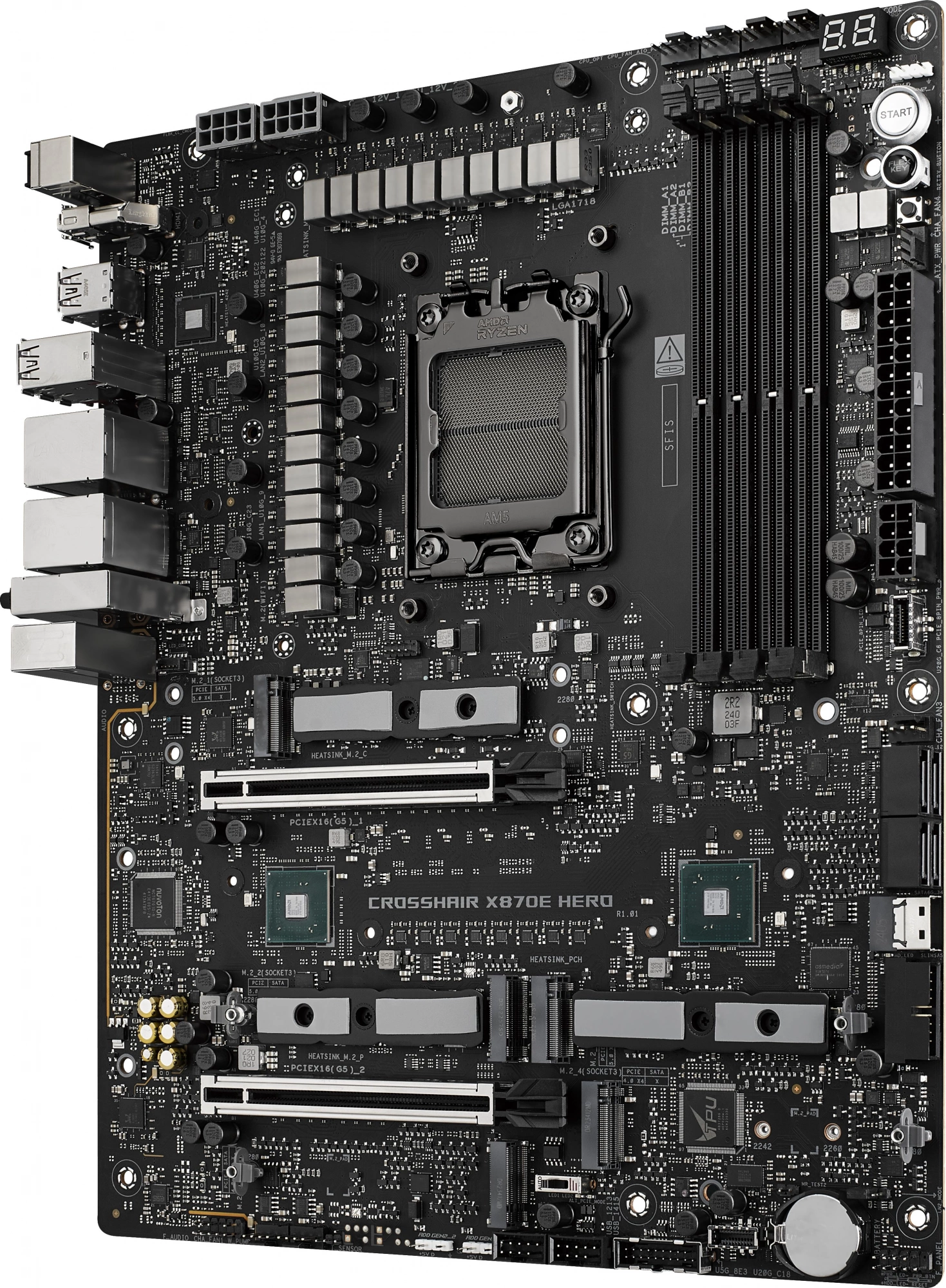 Материнская плата Asus ROG CROSSHAIR X870E HERO Socket AM5 AMD X870E 4xDDR5 ATX AC`97 8ch(7.1) 5Gigabit + 2.5Gigabit Ethernet RAID+HDMI — изображение 12