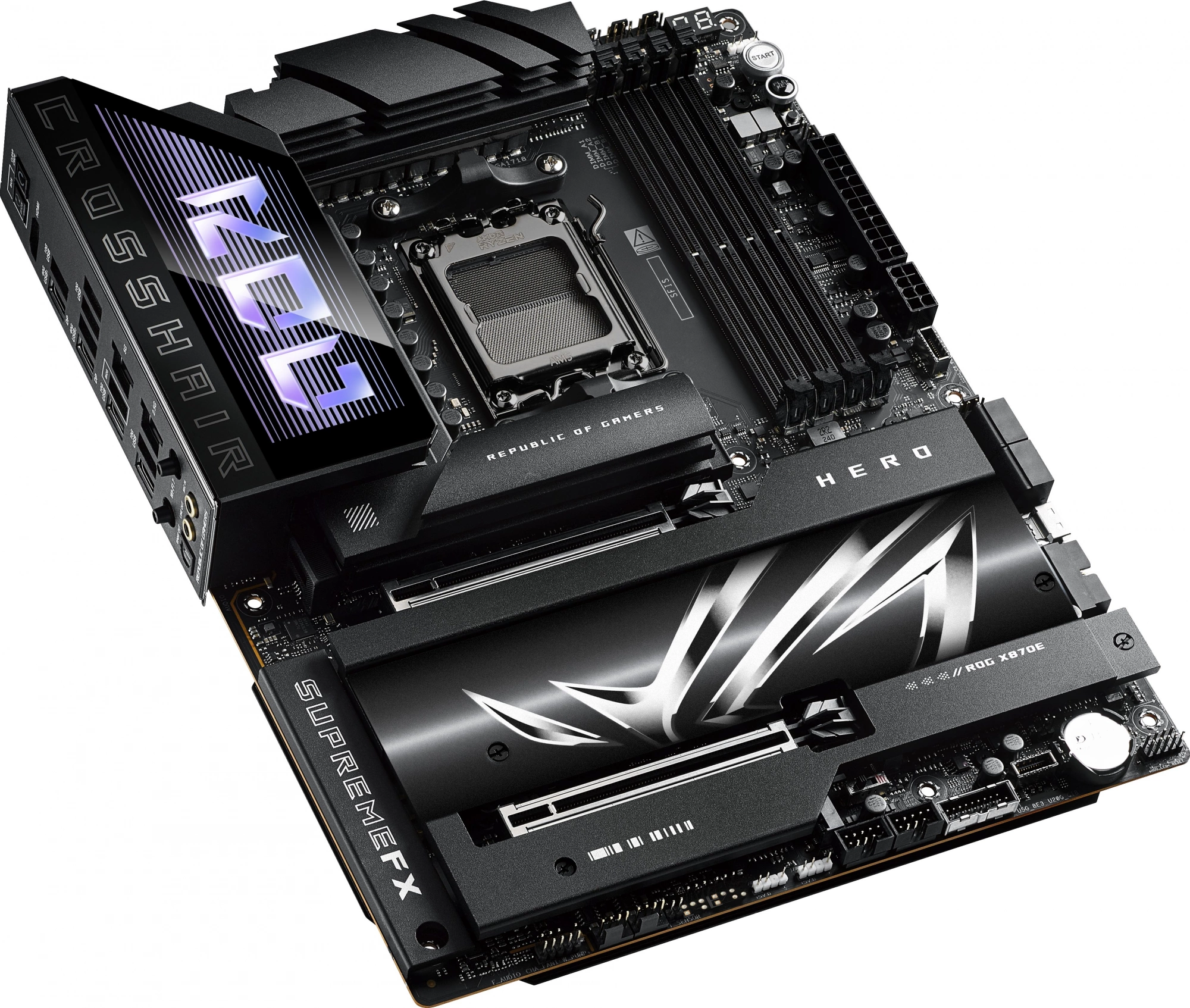 Материнская плата Asus ROG CROSSHAIR X870E HERO Socket AM5 AMD X870E 4xDDR5 ATX AC`97 8ch(7.1) 5Gigabit + 2.5Gigabit Ethernet RAID+HDMI — изображение 4