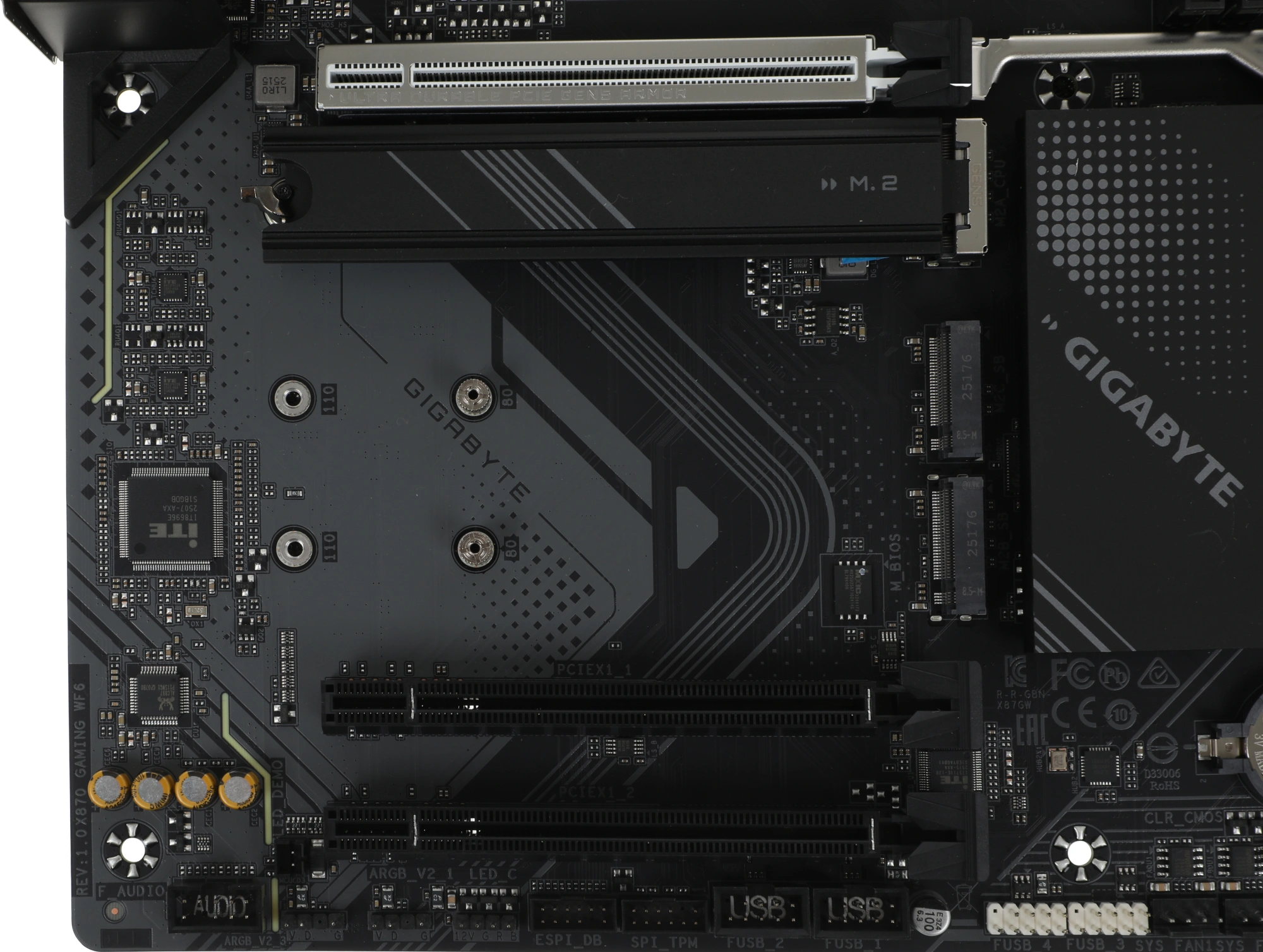 Материнская плата Gigabyte X870 GAMING WIFI6 Socket AM5 AMD X870 4xDDR5 ATX AC`97 8ch(7.1) 2.5Gg RAID+HDMI — изображение 7