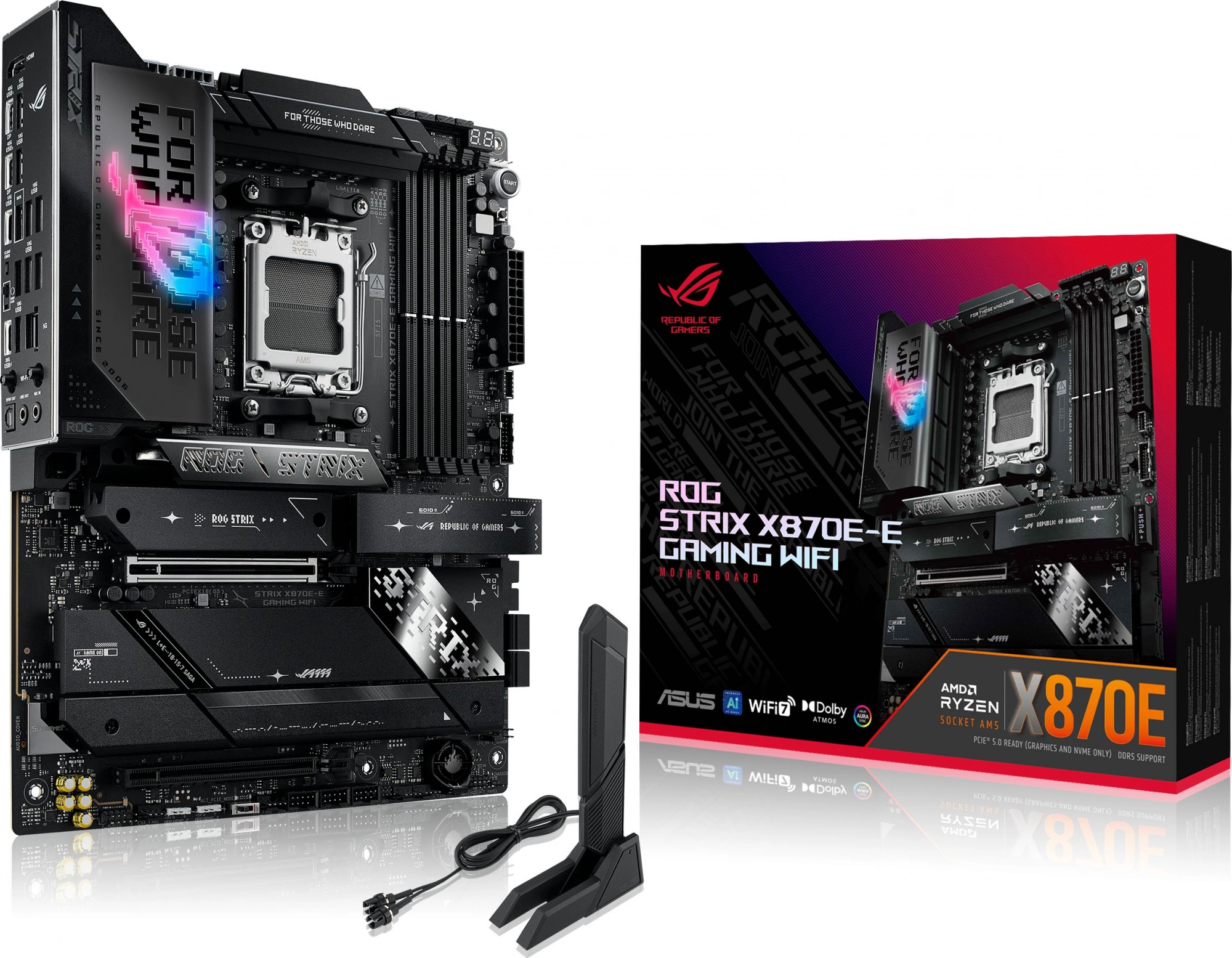 Материнская плата Asus ROG STRIX X870E-E GAMING WIFI Socket AM5 AMD X870E 4xDDR5 ATX AC`97 8ch(7.1) 5Gigabit RAID+HDMI — изображение 13