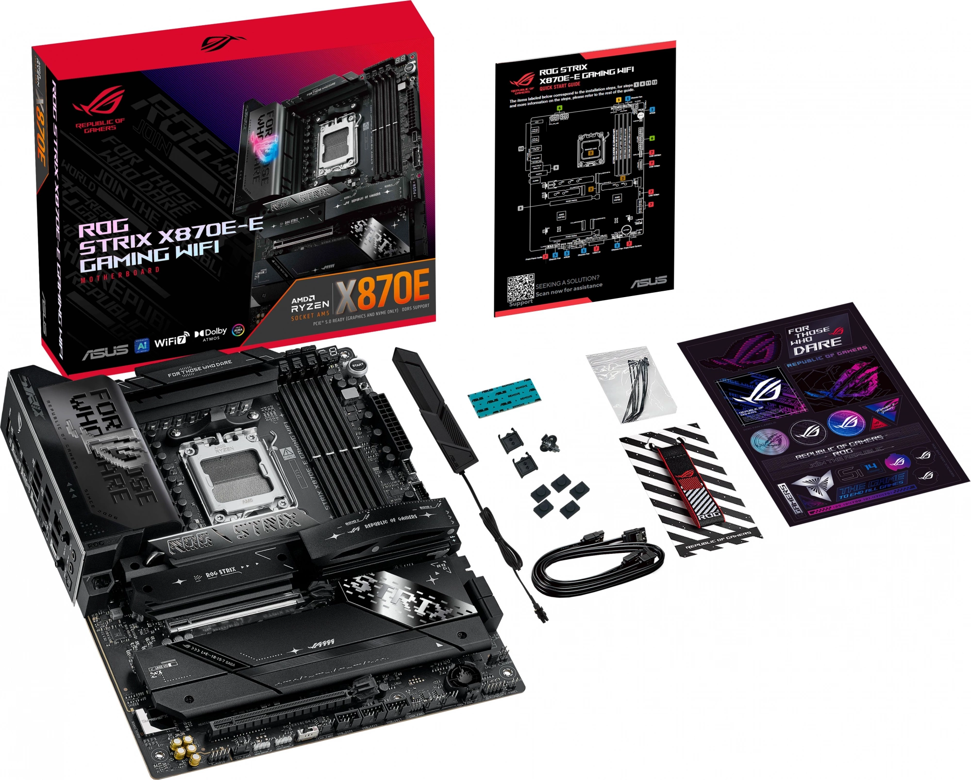 Материнская плата Asus ROG STRIX X870E-E GAMING WIFI Socket AM5 AMD X870E 4xDDR5 ATX AC`97 8ch(7.1) 5Gigabit RAID+HDMI — изображение 14