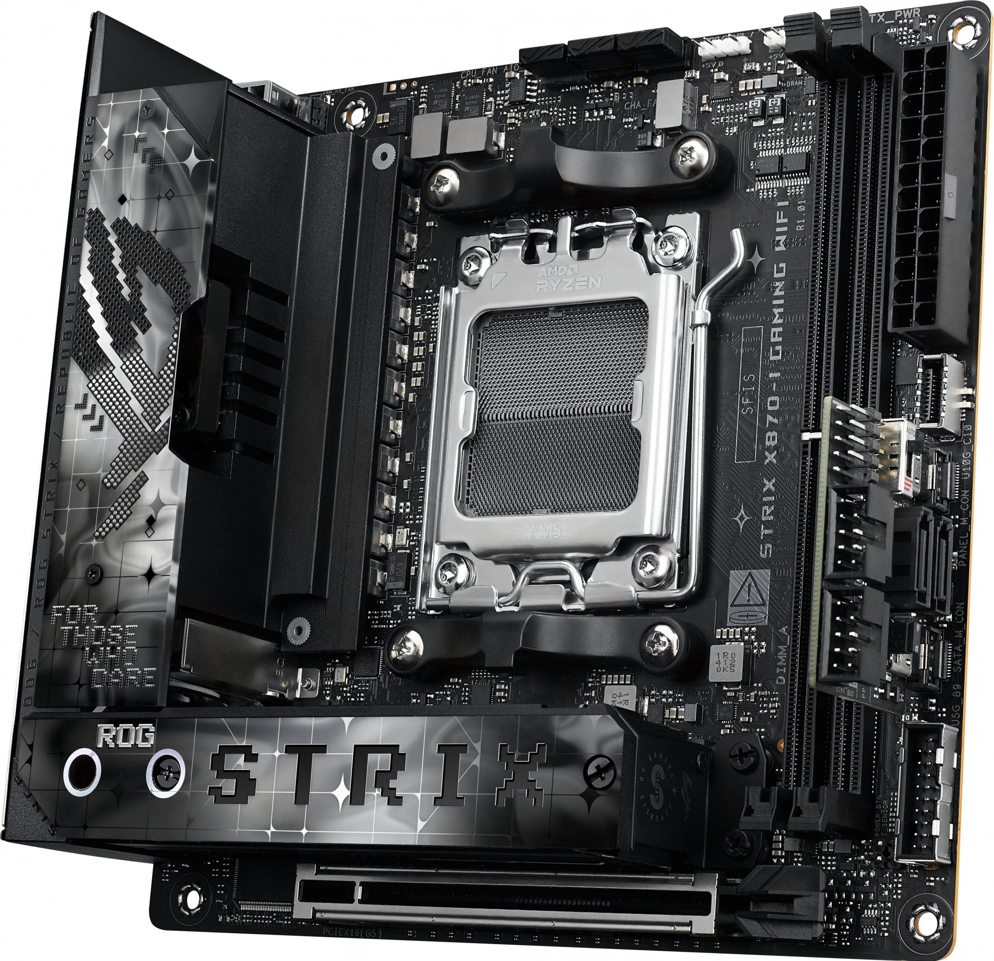 Материнская плата Asus ROG STRIX X870-I GAMING WIFI Socket AM5 AMD X870 2xDDR5 mini-ITX AC`97 8ch(7.1) 2.5Gg RAID+HDMI — изображение 2