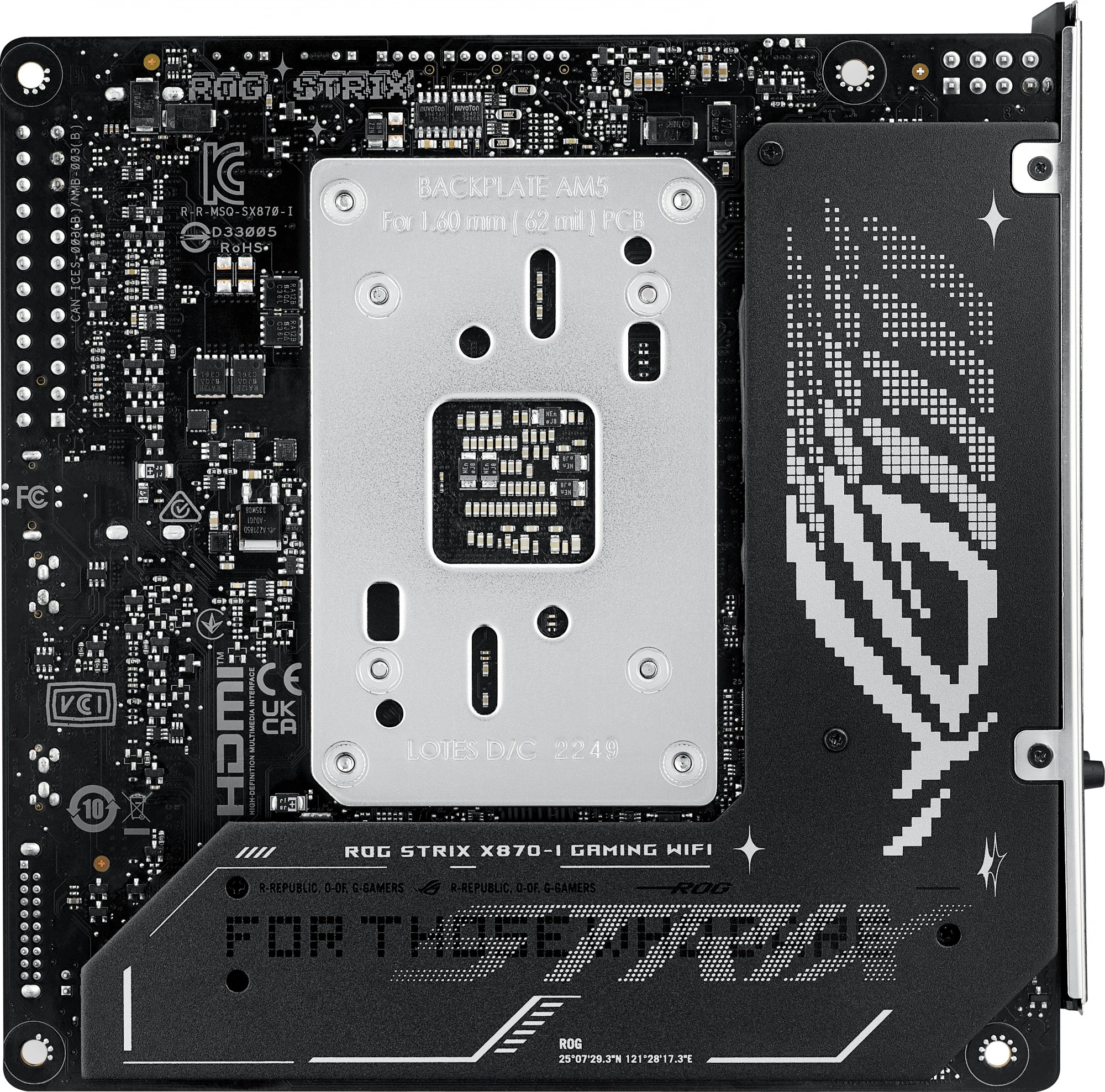 Материнская плата Asus ROG STRIX X870-I GAMING WIFI Socket AM5 AMD X870 2xDDR5 mini-ITX AC`97 8ch(7.1) 2.5Gg RAID+HDMI — изображение 11