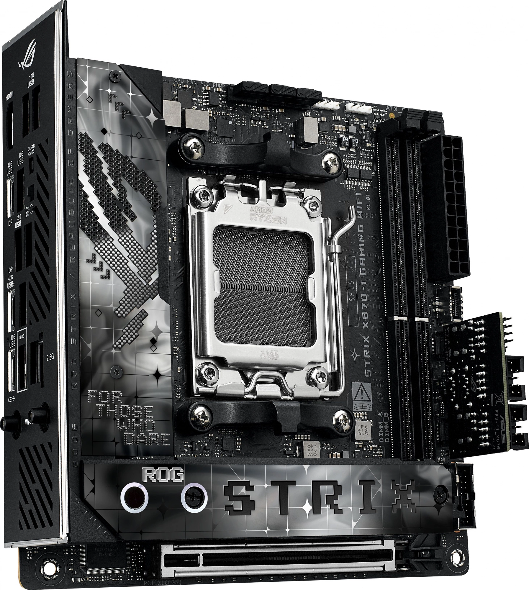 Материнская плата Asus ROG STRIX X870-I GAMING WIFI Socket AM5 AMD X870 2xDDR5 mini-ITX AC`97 8ch(7.1) 2.5Gg RAID+HDMI — изображение 3