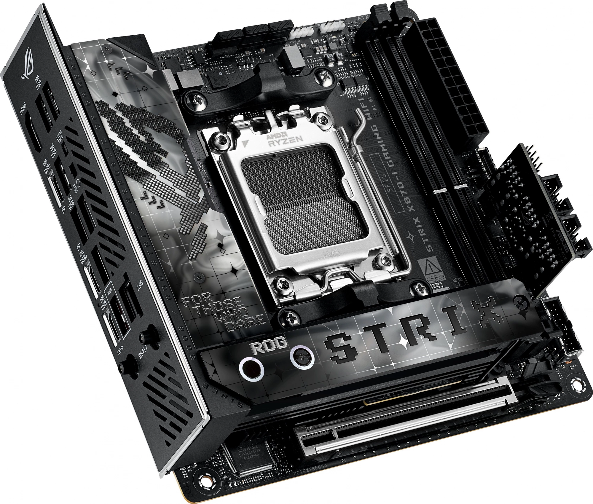 Материнская плата Asus ROG STRIX X870-I GAMING WIFI Socket AM5 AMD X870 2xDDR5 mini-ITX AC`97 8ch(7.1) 2.5Gg RAID+HDMI — изображение 4