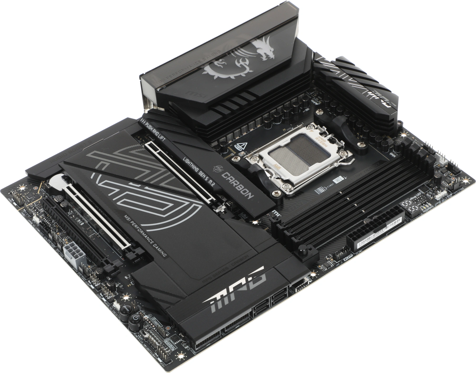 Материнская плата MSI MPG X870E CARBON WIFI Socket AM5 AMD X870E 4xDDR5 ATX AC`97 8ch(7.1) 5Gigabit + 2.5Gigabit Ethernet RAID+HDMI — изображение 6