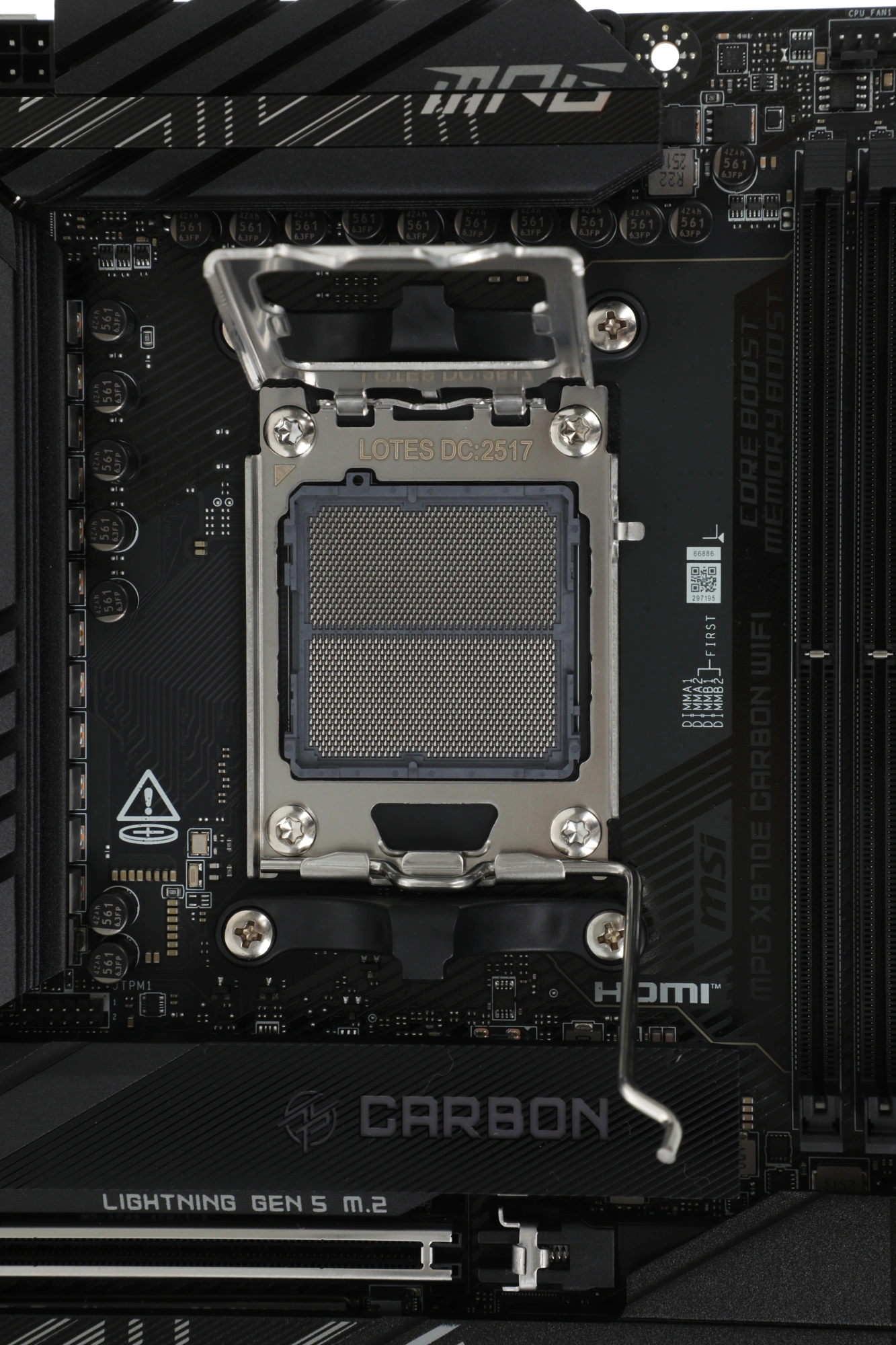 Материнская плата MSI MPG X870E CARBON WIFI Socket AM5 AMD X870E 4xDDR5 ATX AC`97 8ch(7.1) 5Gigabit + 2.5Gigabit Ethernet RAID+HDMI — изображение 3