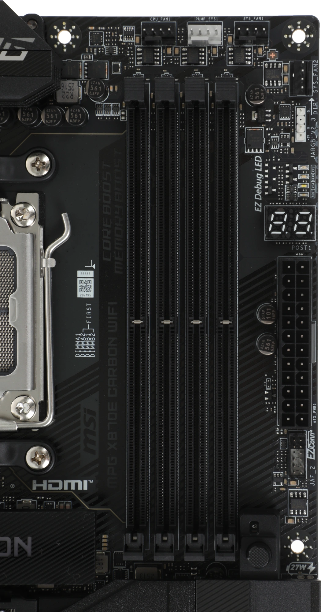 Материнская плата MSI MPG X870E CARBON WIFI Socket AM5 AMD X870E 4xDDR5 ATX AC`97 8ch(7.1) 5Gigabit + 2.5Gigabit Ethernet RAID+HDMI — изображение 4