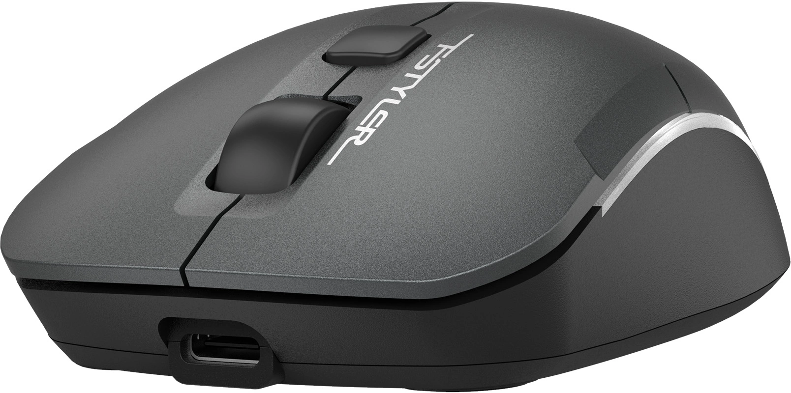 Мышь A4Tech Fstyler FB26CS Air2 серый/черный оптическая 2000dpi silent беспров. BT/Radio USB для ноутбука 4but (FB26CS AIR2 SMOKY GREY) — изображение 6