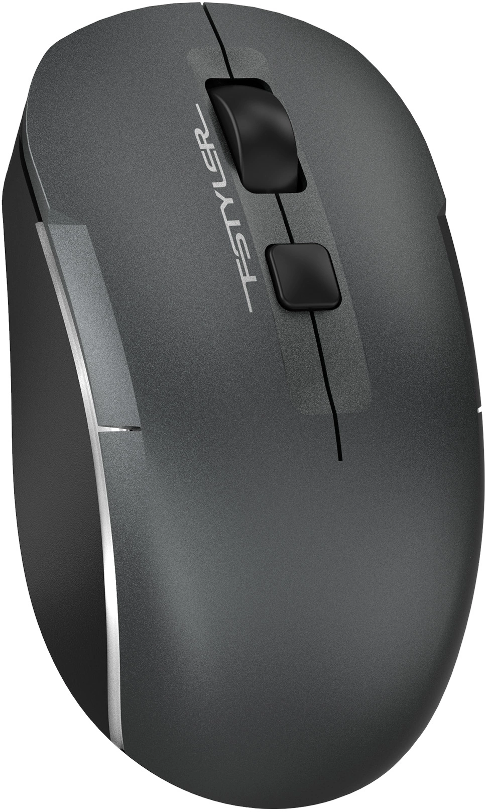 Мышь A4Tech Fstyler FB26CS Air2 серый/черный оптическая 2000dpi silent беспров. BT/Radio USB для ноутбука 4but (FB26CS AIR2 SMOKY GREY) — изображение 8