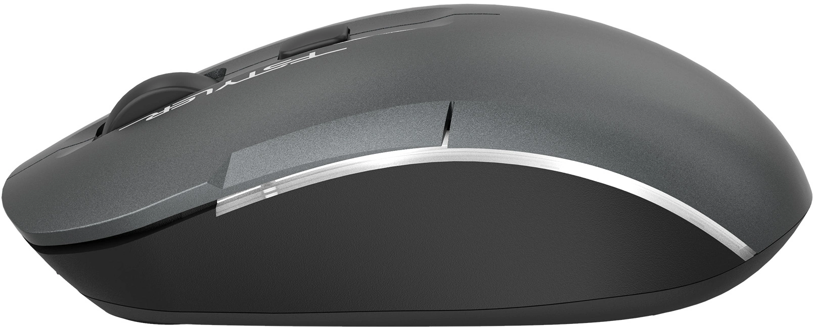 Мышь A4Tech Fstyler FB26CS Air2 серый/черный оптическая 2000dpi silent беспров. BT/Radio USB для ноутбука 4but (FB26CS AIR2 SMOKY GREY) — изображение 4