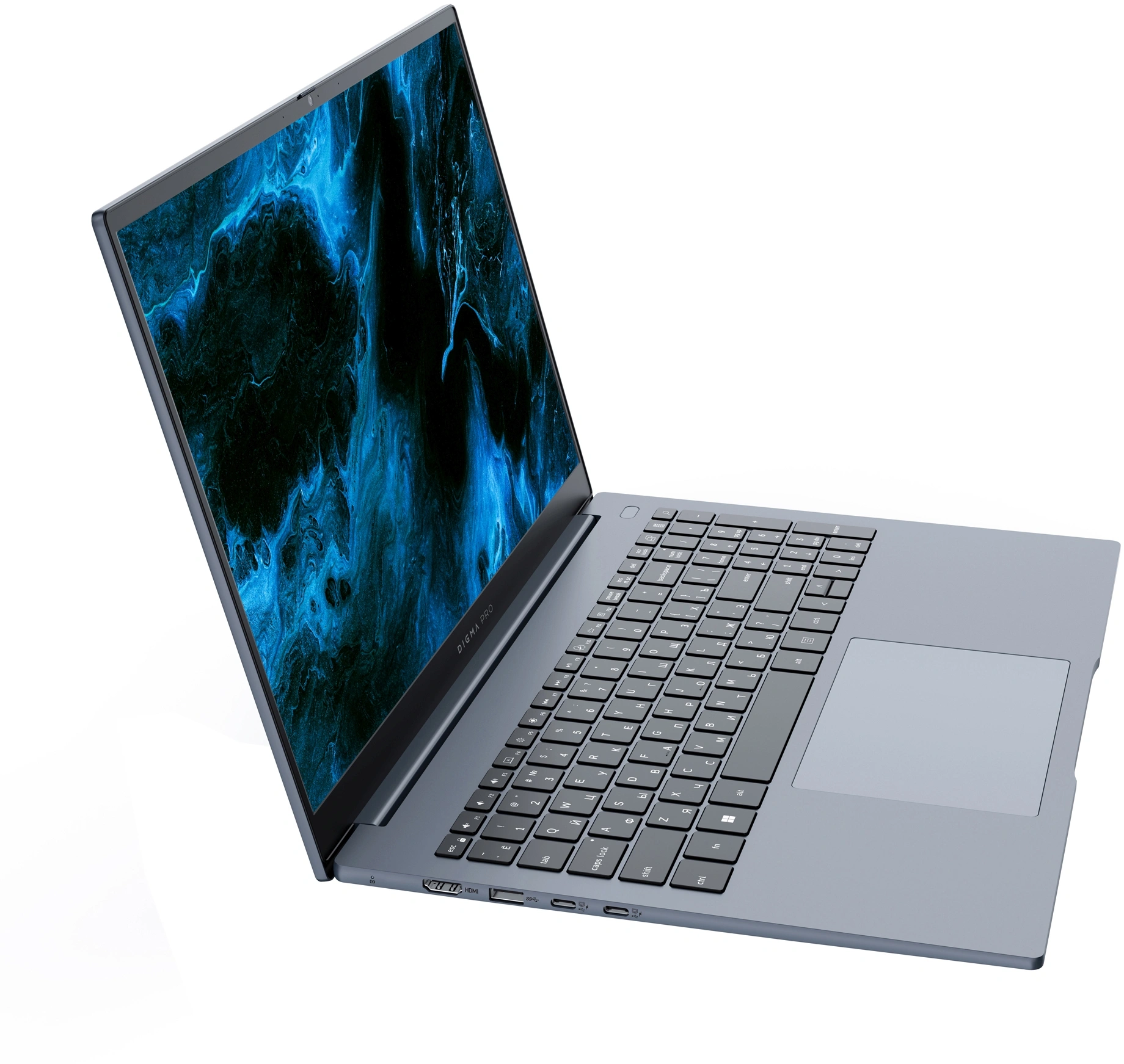 Ноутбук Digma Pro Pactos Ryzen 5 7430U 16Gb SSD512Gb AMD Radeon Graphics 16" IPS WUXGA (1920x1200) Windows 11 Pro dk.grey WiFi BT Cam 5500mAh (DN16R5-ADXW04) — изображение 7