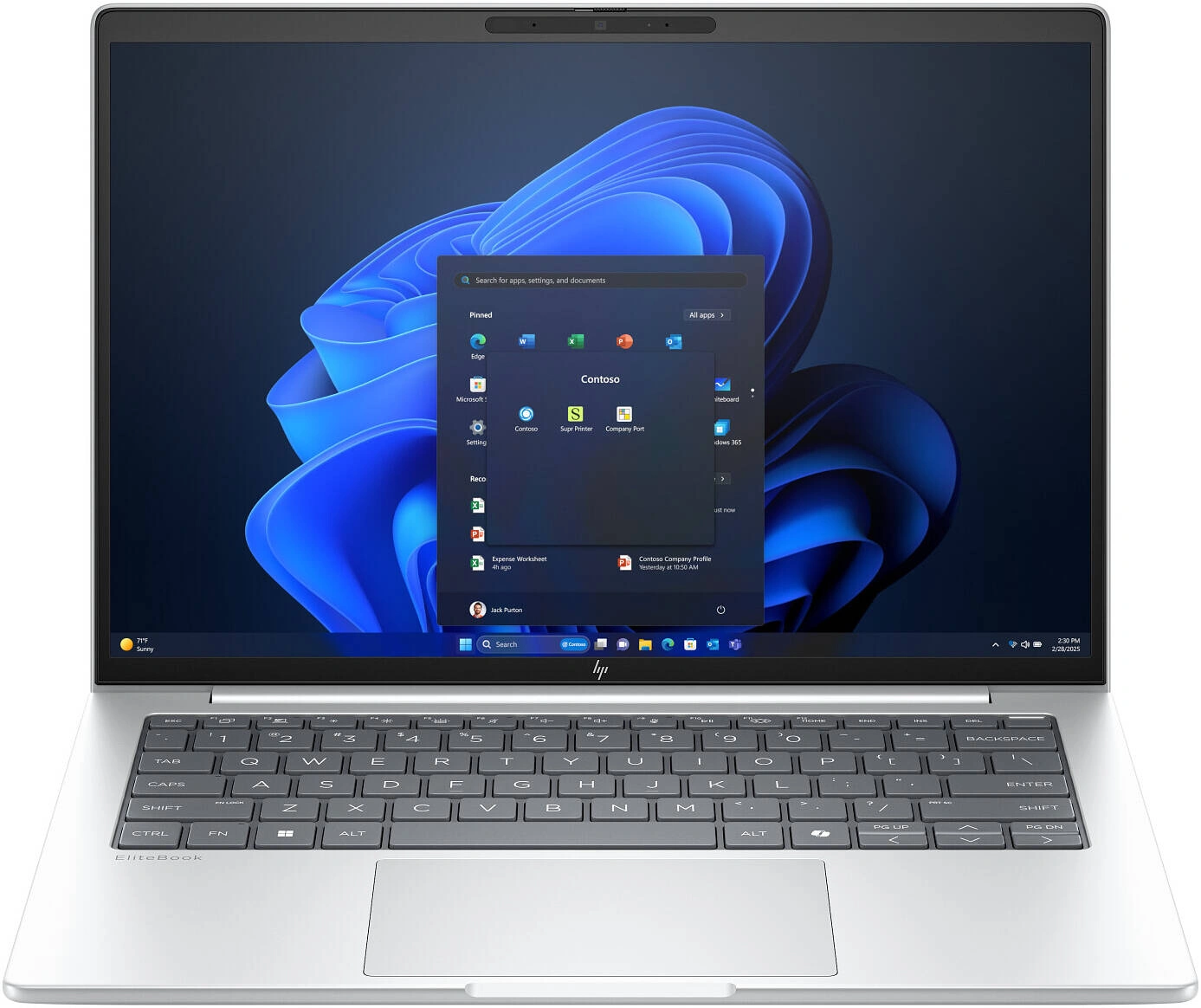 Ноутбук HP EliteBook 8 G1i Core Ultra 7 268V 32Gb SSD512Gb Intel Graphics 14" IPS Touch WUXGA (1920x1200) Windows 11 Home silver WiFi BT Cam (C6SA9UC)