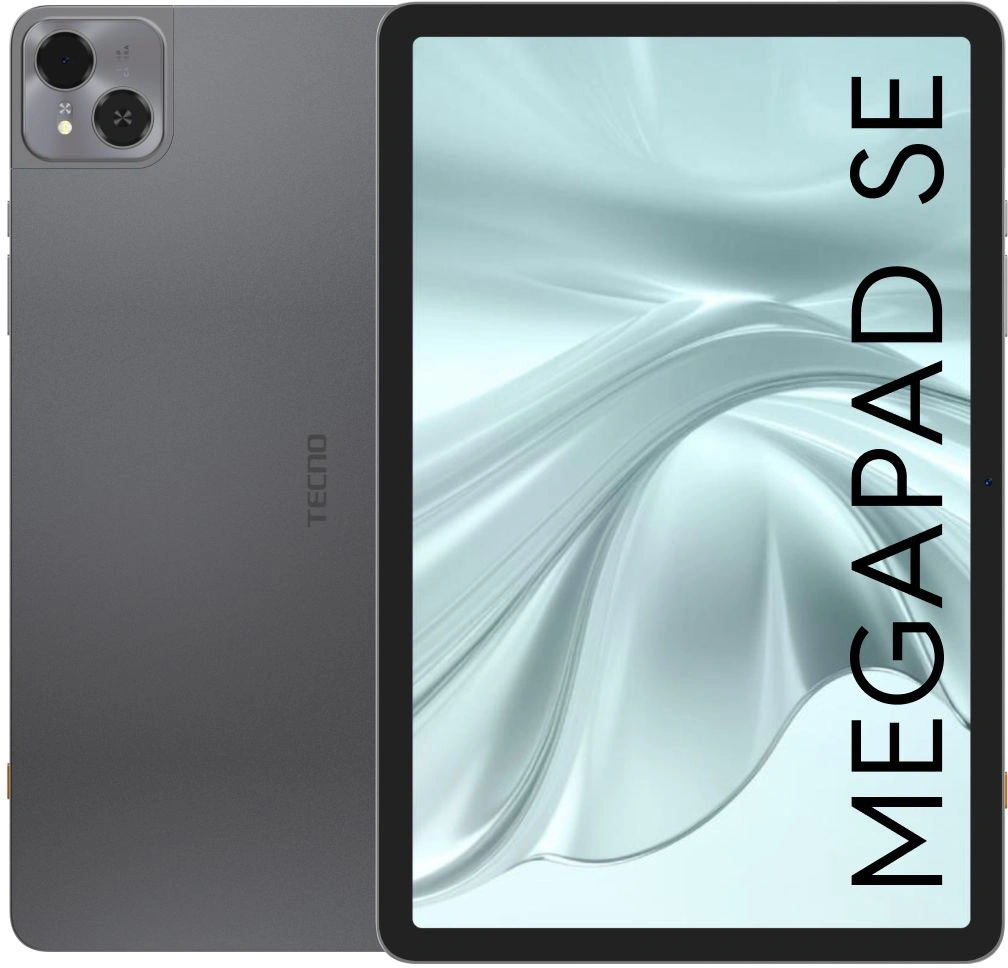 Планшет Tecno MegaPad 11 SE T1102 685 (2.8) 8C RAM4Gb ROM128Gb 10.95" IPS 1920x1200 4G Android 15 серый 8Mpix 5Mpix BT WiFi microSD 1Tb 8000mAh 1776hrs