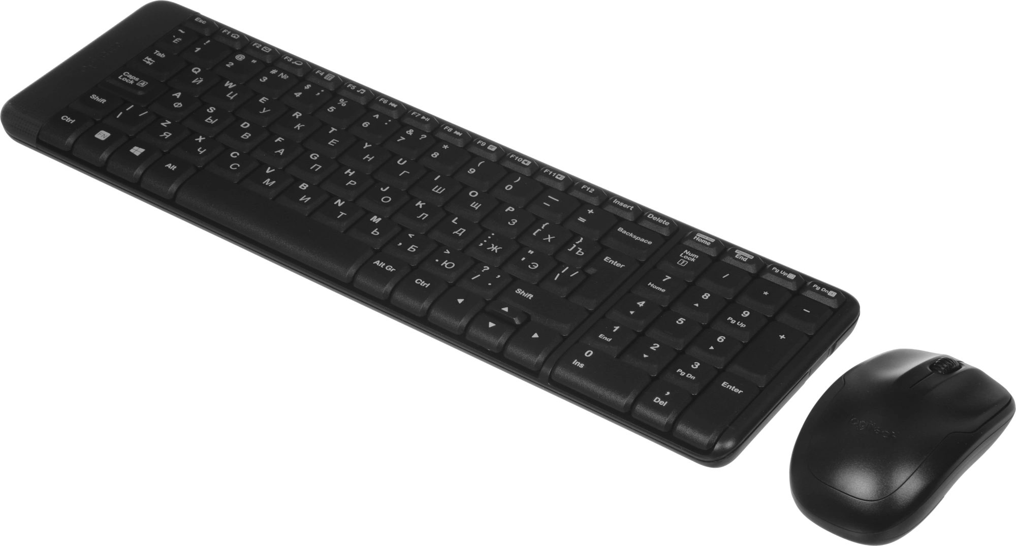 Клавиатура + мышь Logitech MK220 клав:черный мышь:черный USB беспроводная (920-003169)