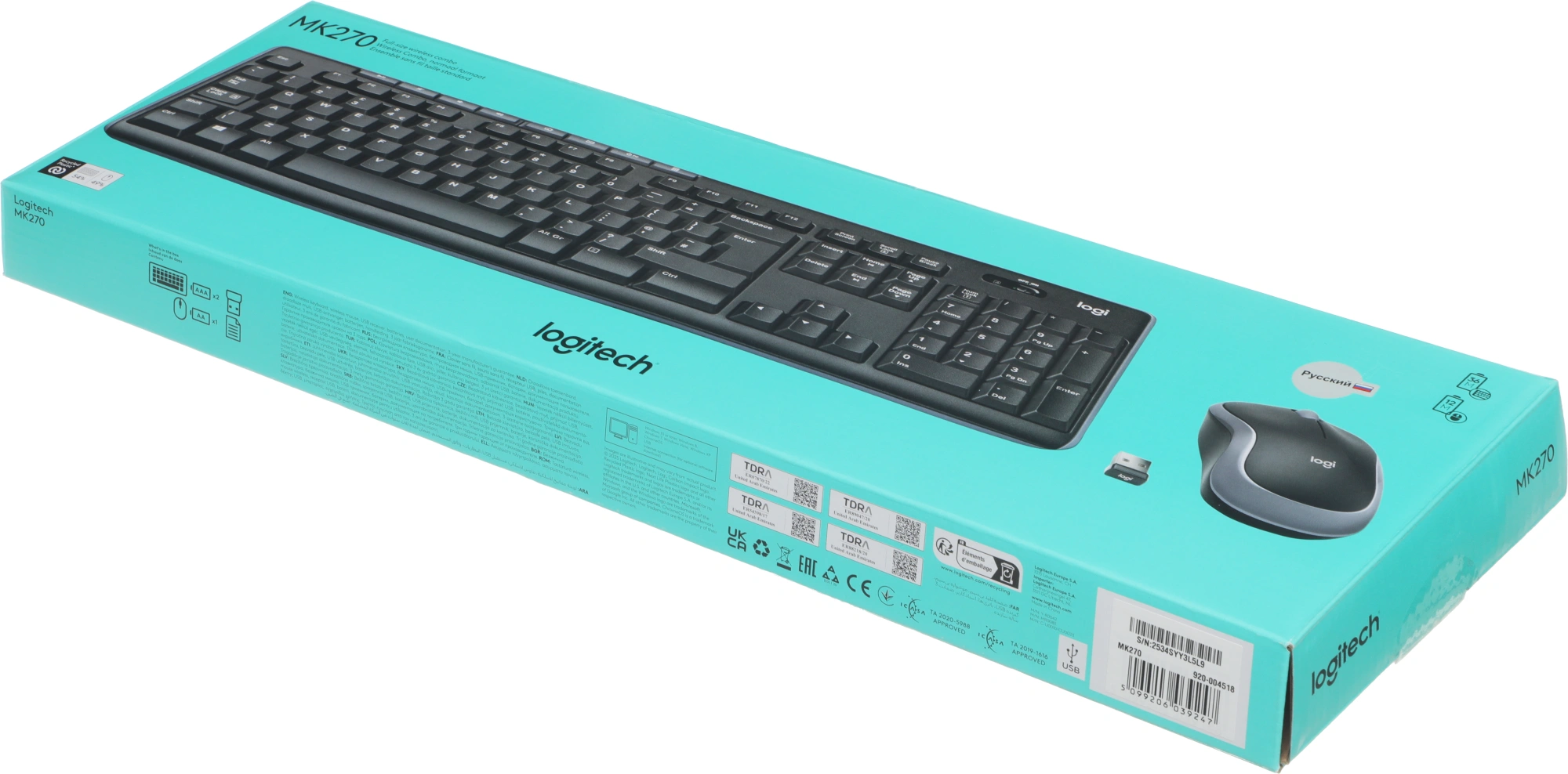 Клавиатура + мышь Logitech MK270 клав:черный мышь:черный USB беспроводная Multimedia (920-004518) — изображение 31