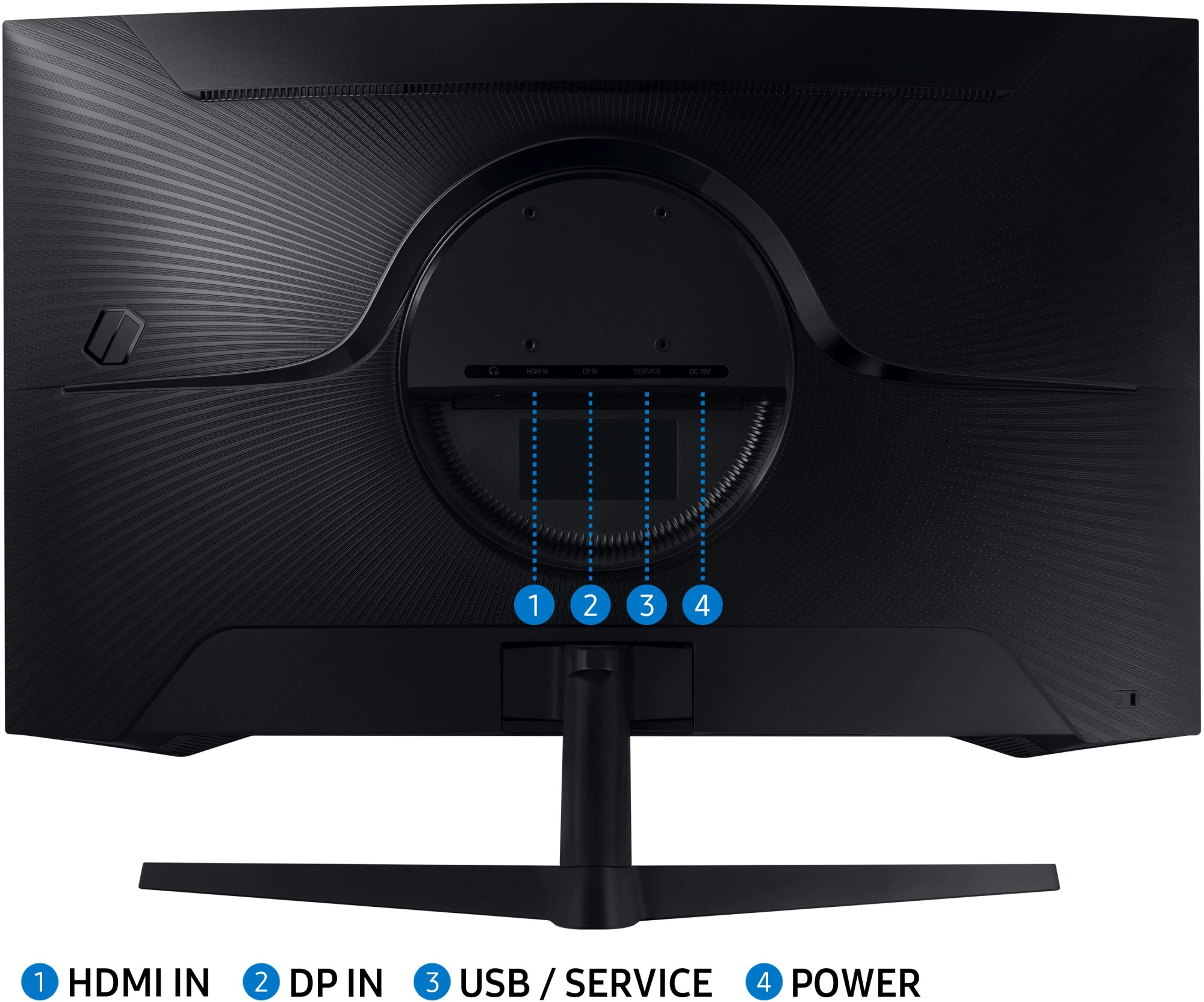Монитор Samsung 27" Odyssey G5 S27CG550EI черный VA LED 1ms 16:9 HDMI матовая 300cd 178гр/178гр 2560x1440 165Hz FreeSync DP 2K USB 4.1кг