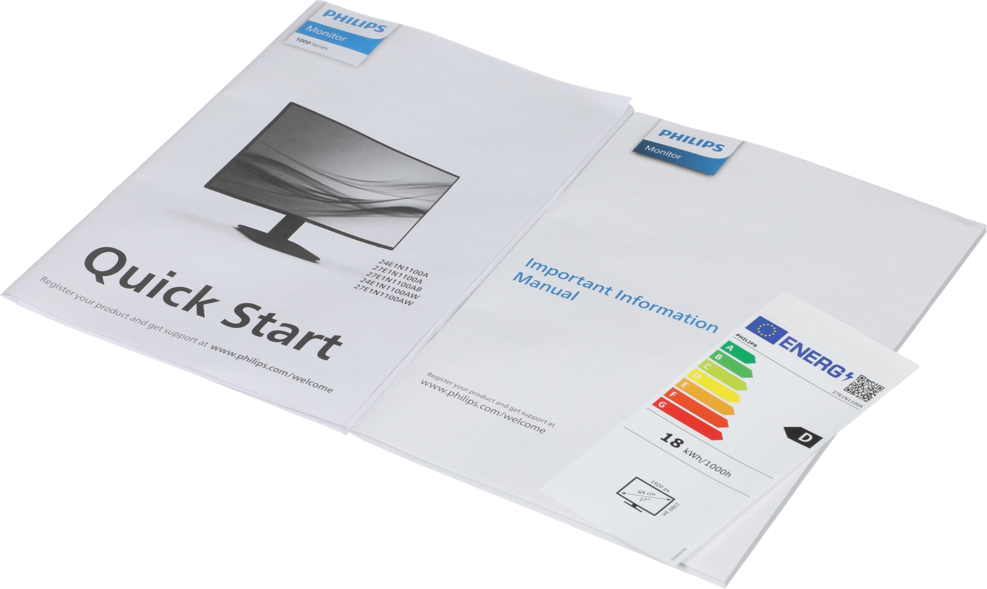 Монитор Philips 27" E Line 27E1N1100A черный IPS LED 16:9 HDMI M/M матовая 1300:1 250cd 178гр/178гр 1920x1080 100Hz FreeSync VGA FHD 4кг — изображение 10