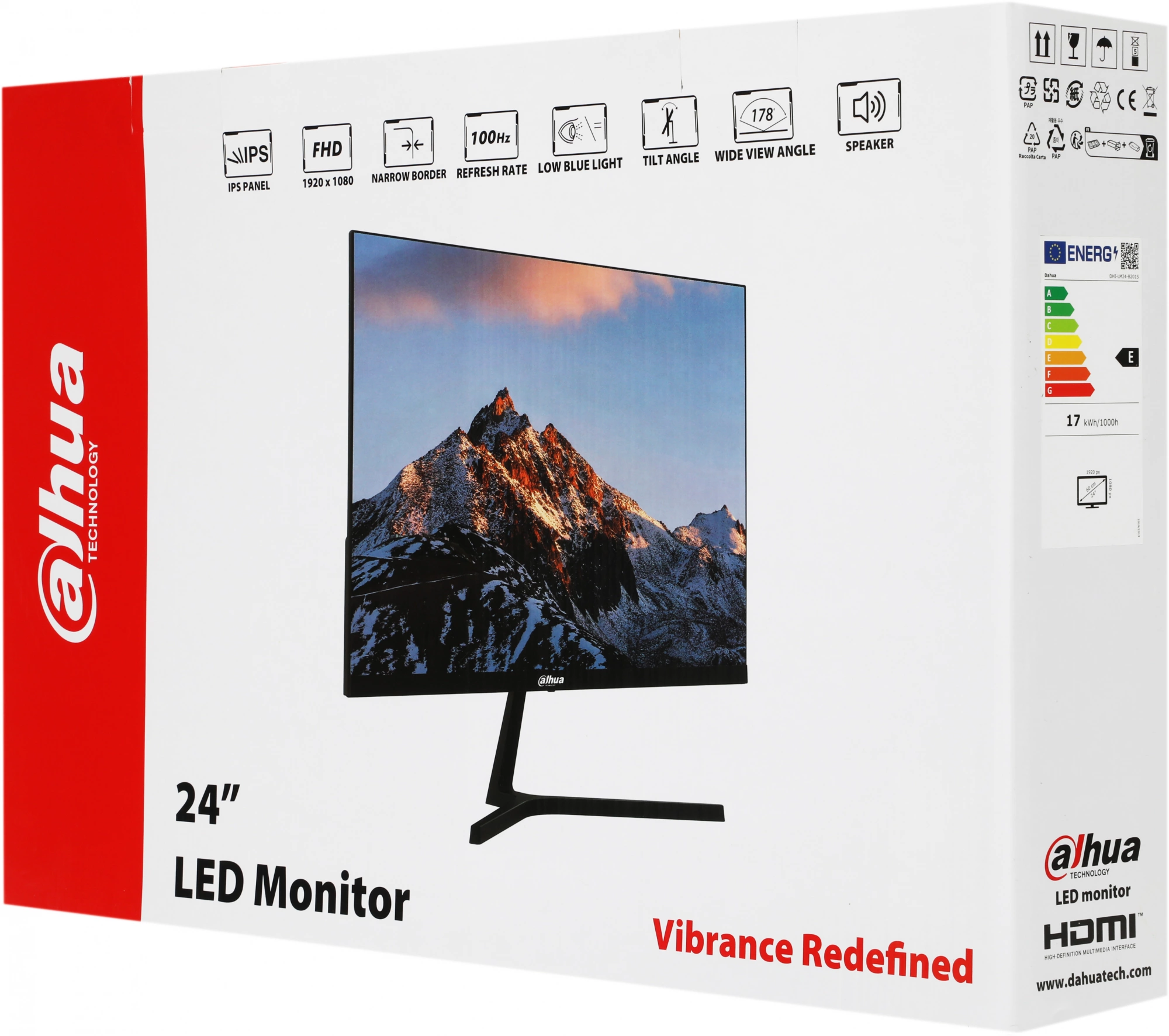 Монитор Dahua 23.8" DHI-LM24-B201S черный IPS LED 5ms 16:9 HDMI M/M матовая 1000:1 250cd 178гр/178гр 1920x1080 100Hz VGA FHD 2.82кг — изображение 10