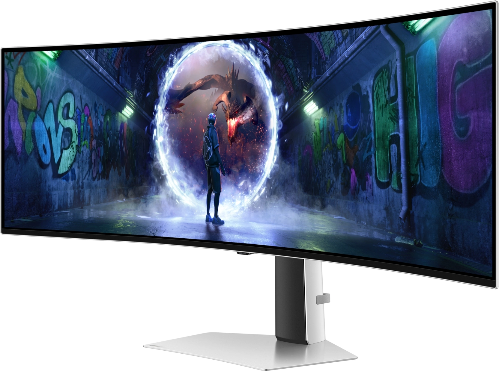 Монитор Samsung 49" Odyssey OLED G9 S49DG932SIXCI серебристый OLED LED 32:9 HDMI полуматовая HAS 250cd 178гр/178гр 5120x1440 240Hz FreeSync Premium Pro DP USB 12.9кг — изображение 5