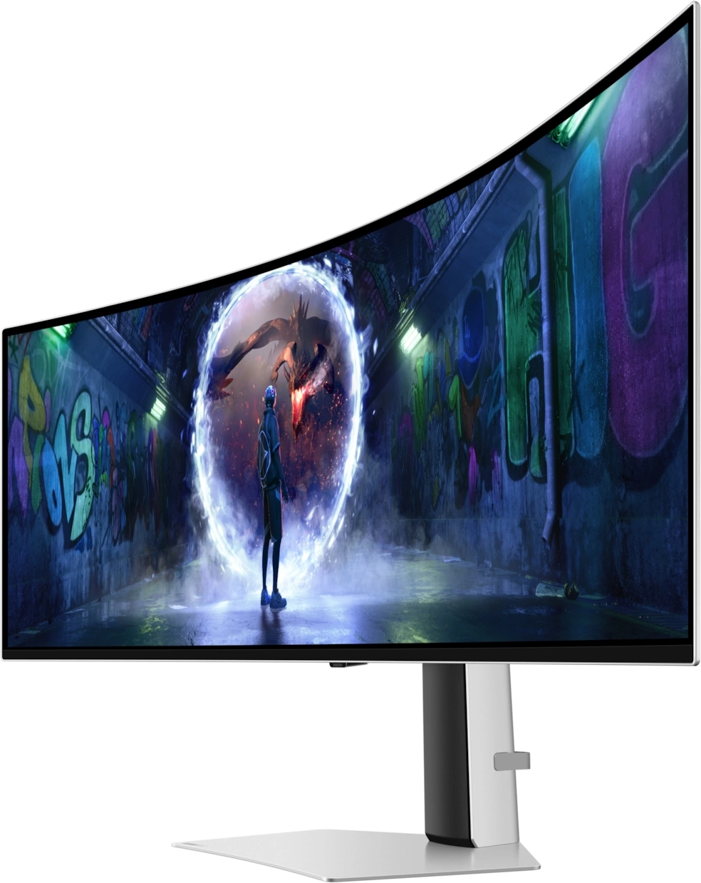 Монитор Samsung 49" Odyssey OLED G9 S49DG932SIXCI серебристый OLED LED 32:9 HDMI полуматовая HAS 250cd 178гр/178гр 5120x1440 240Hz FreeSync Premium Pro DP USB 12.9кг — изображение 4