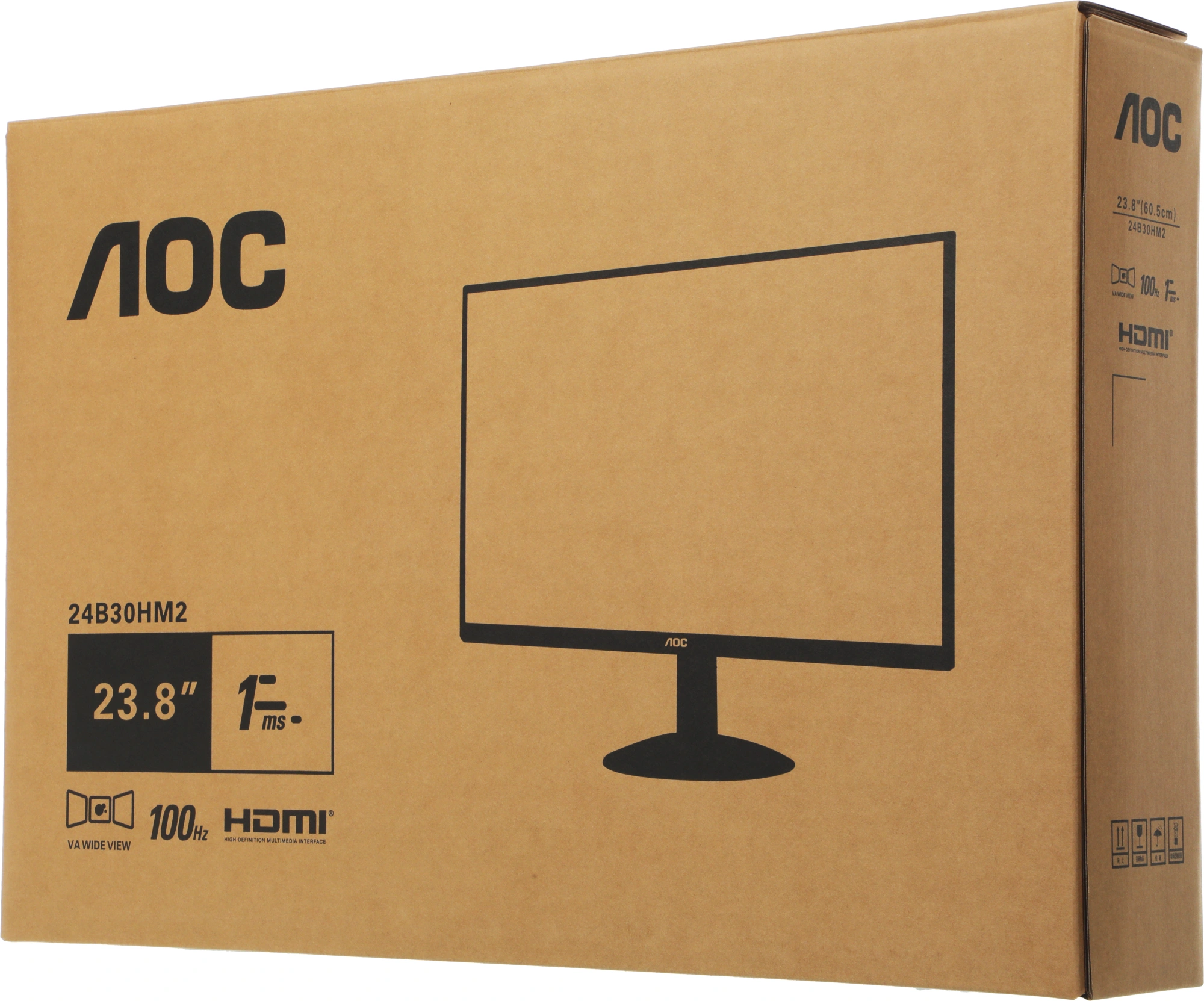 Монитор AOC 23.8" Value Line 24B30HM2 черный VA LED 4ms 16:9 HDMI матовая 250cd 178гр/178гр 1920x1080 100Hz VGA FHD 2.44кг — изображение 13